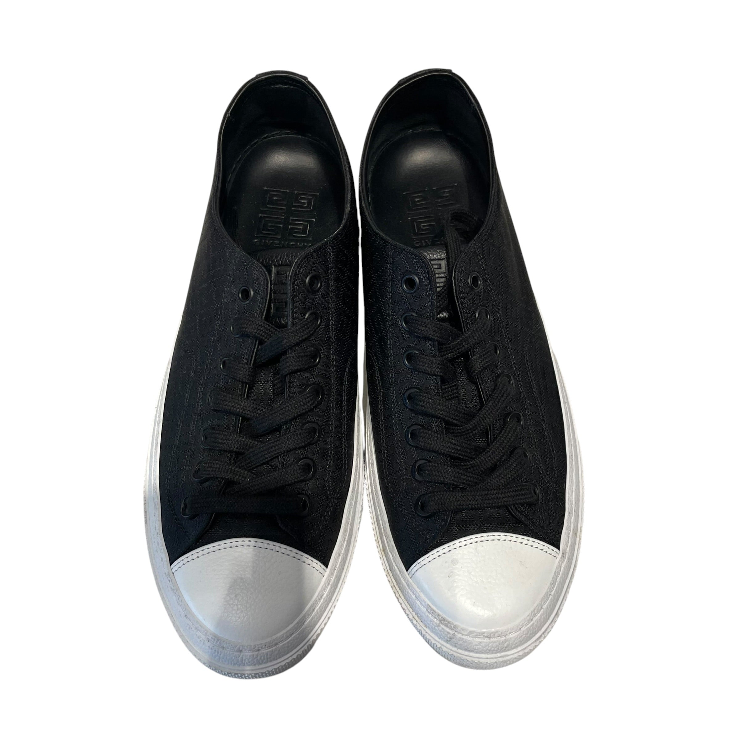 GIVENCHY/Low-Sneakers/US 9/Monogram/Cotton/BLK/city low sneaker view 3