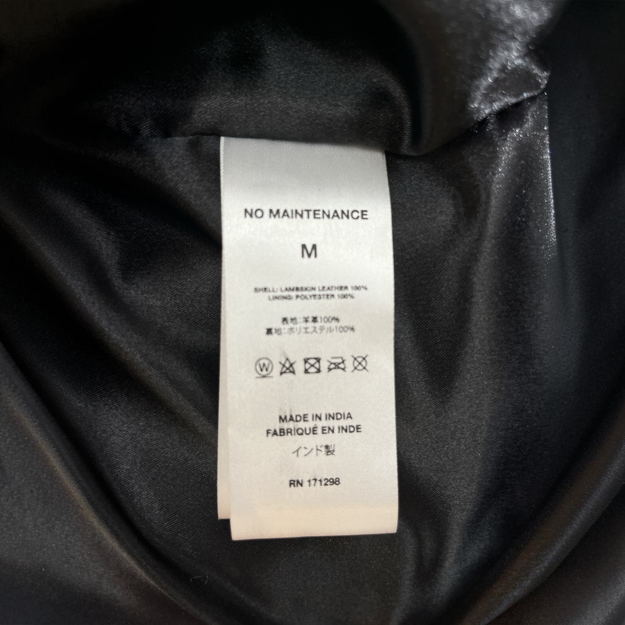 NO MAINTENANCE/Leather Jkt/M/Leather/BLK/ view 4