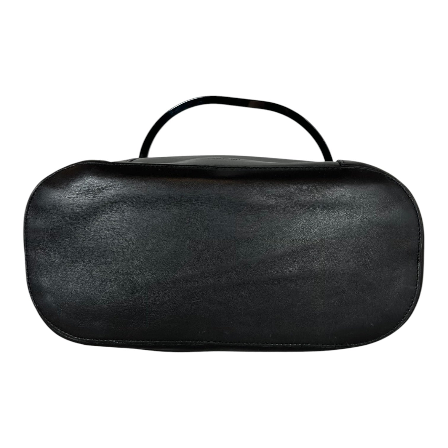 GUCCI/Hand Bag/Leather/BLK/1999 Ring Handle Bag view 4