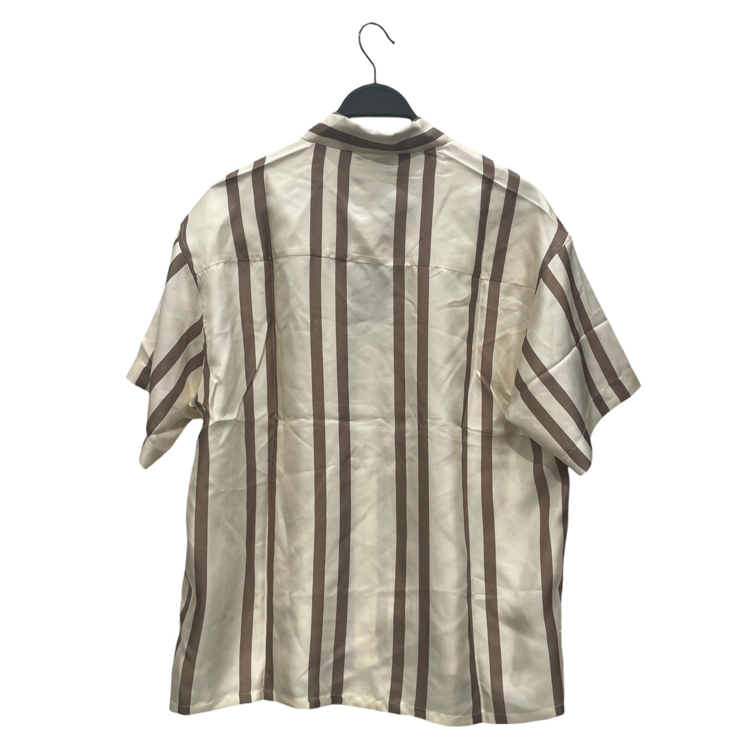 JOHN ELLIOTT/SS Shirt/1/Silk/CRM/Stripe/BROWN STRIPES view 2