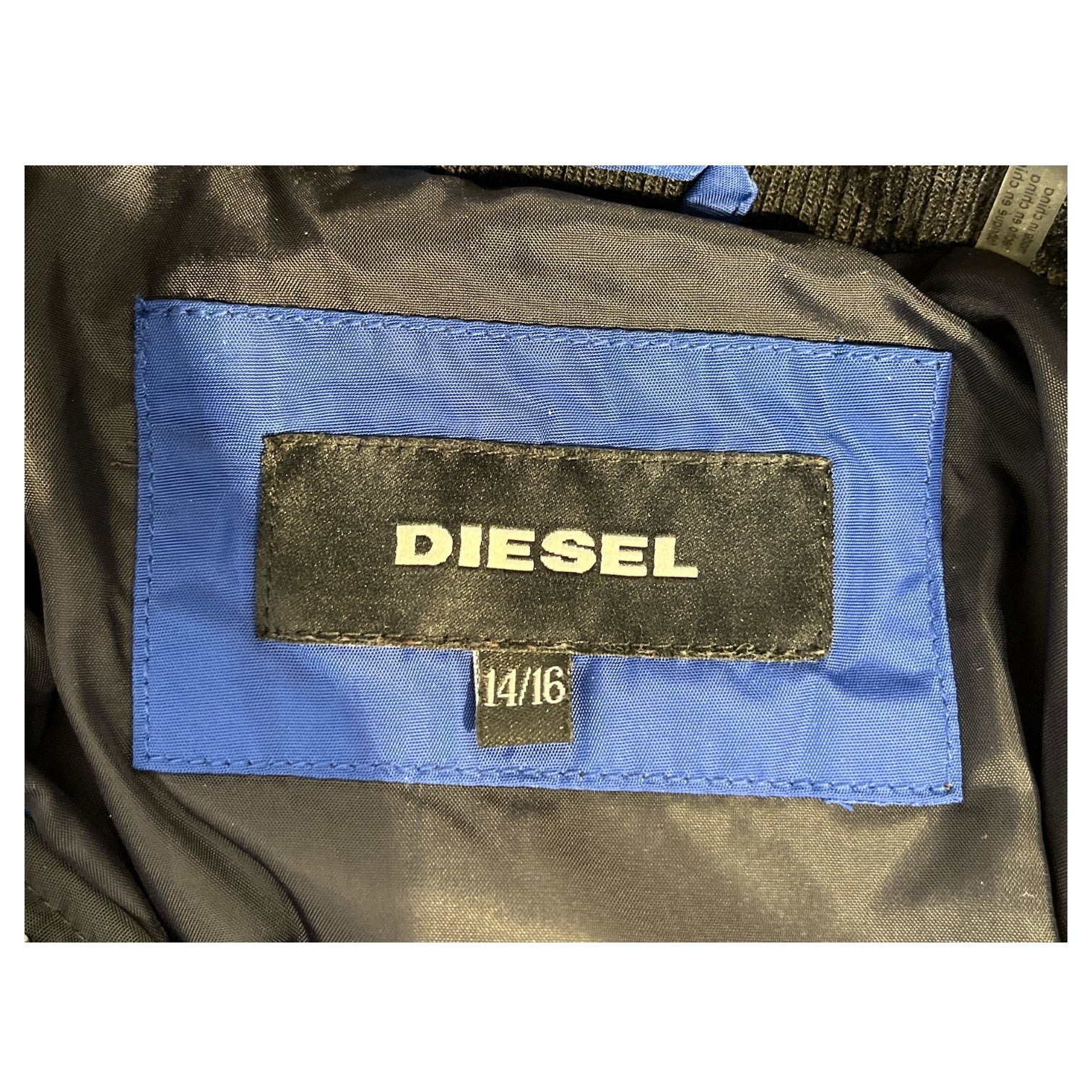 DIESEL/Puffer Jkt/14/Nylon/BLU/blue black star hood logo view 3