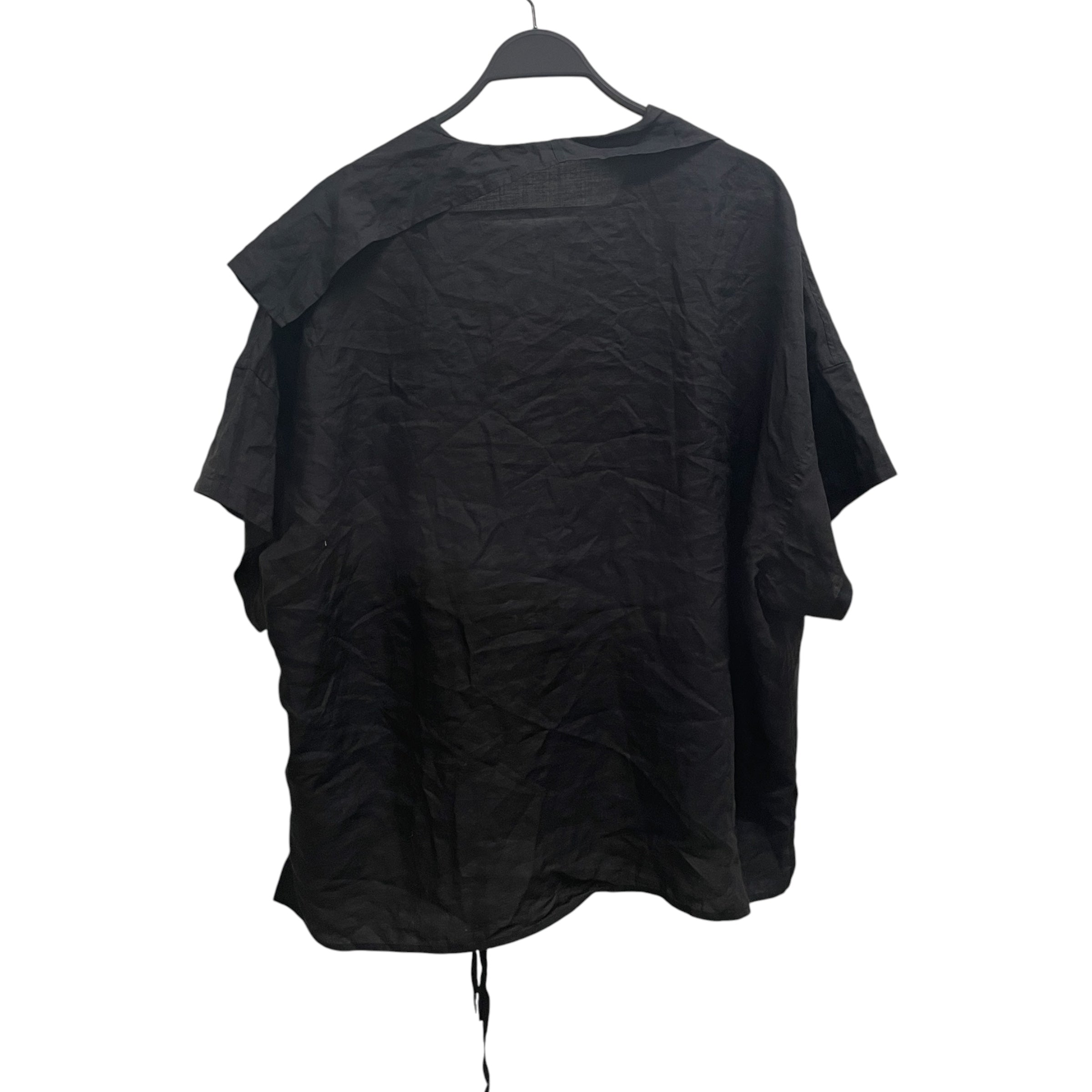 Y's/SS Blouse/2/Cotton/BLK/WIDE NECK view 2