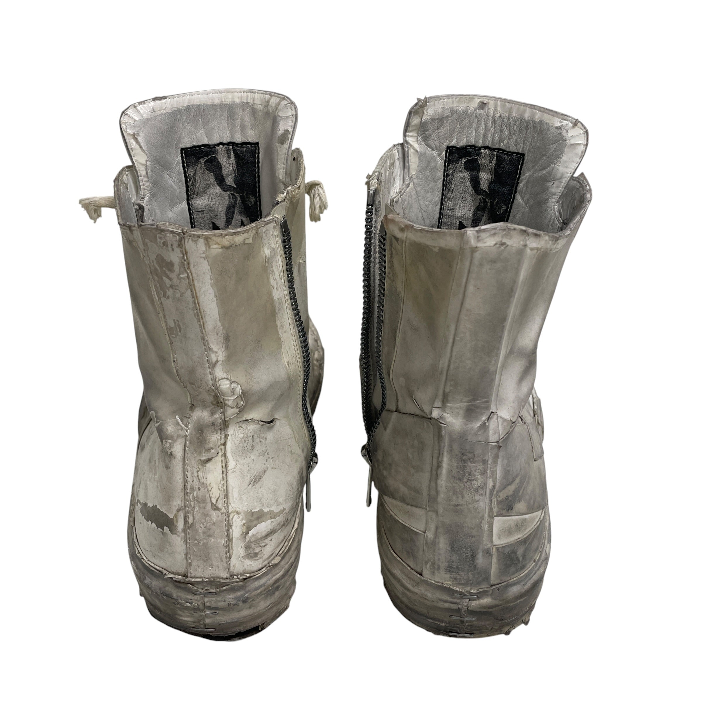 Rick Owens/Hi-Sneakers/EU 42.5/WHT/RAMONES HIGH/ TAPE/ MUMMY view 4