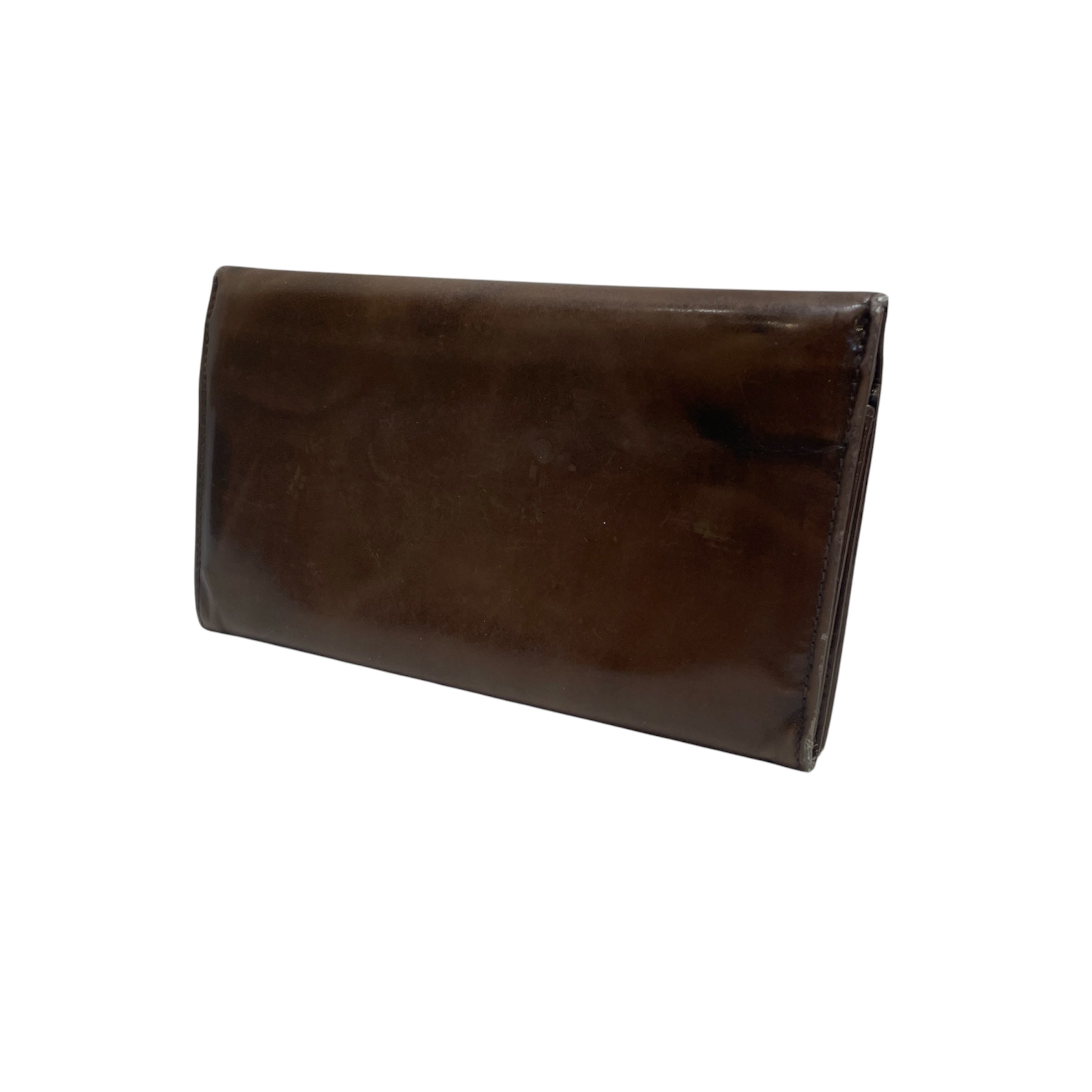 PRADA/Long Wallet/Leather/BRW/M's/PATENT CLUTCH view 2