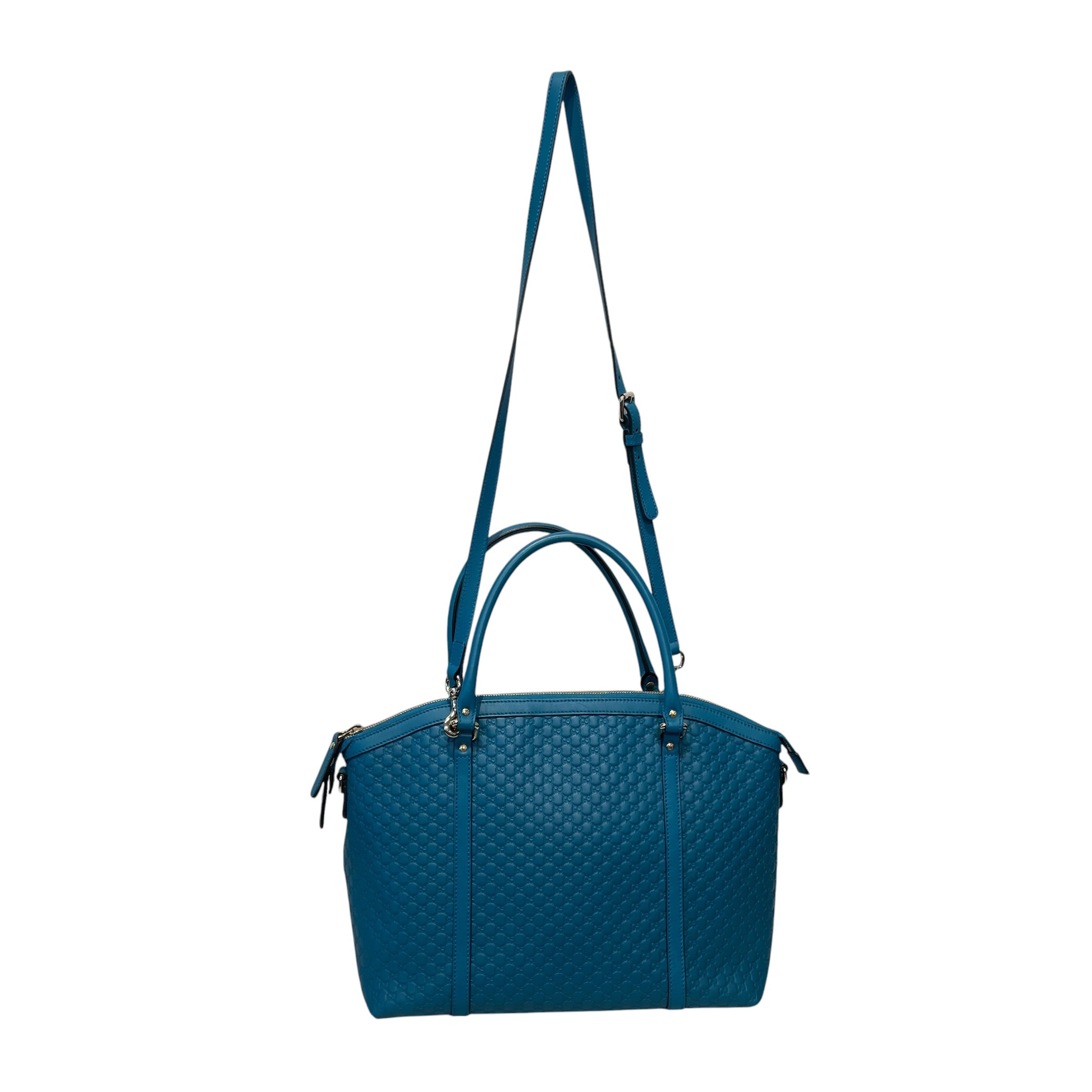 GUCCI/Bag/Monogram/Leather/BLU/microguccissima view 4