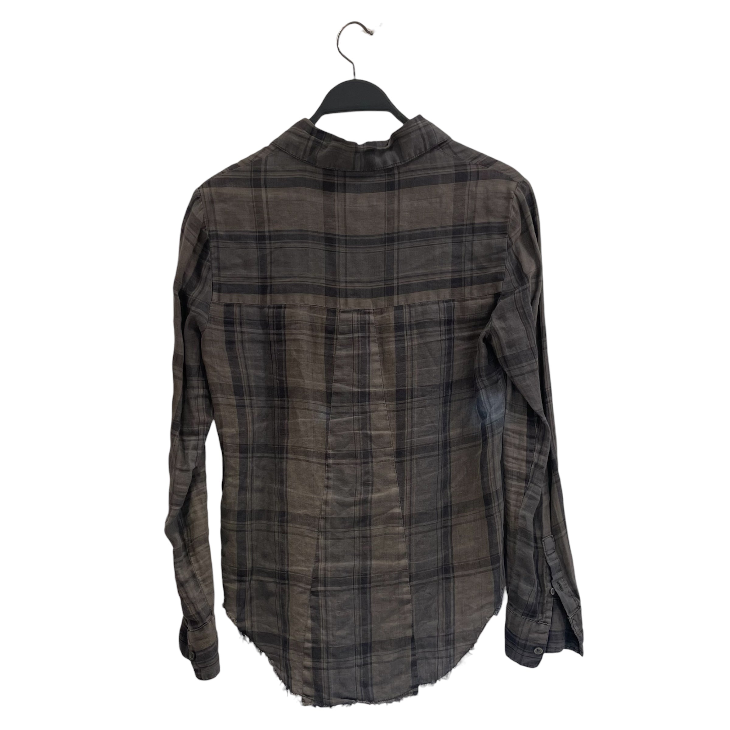 RtA/LS Shirt/S/Cotton/GRY/Plaid/BOTTOM DESTREZZED/RN 140500 view 2