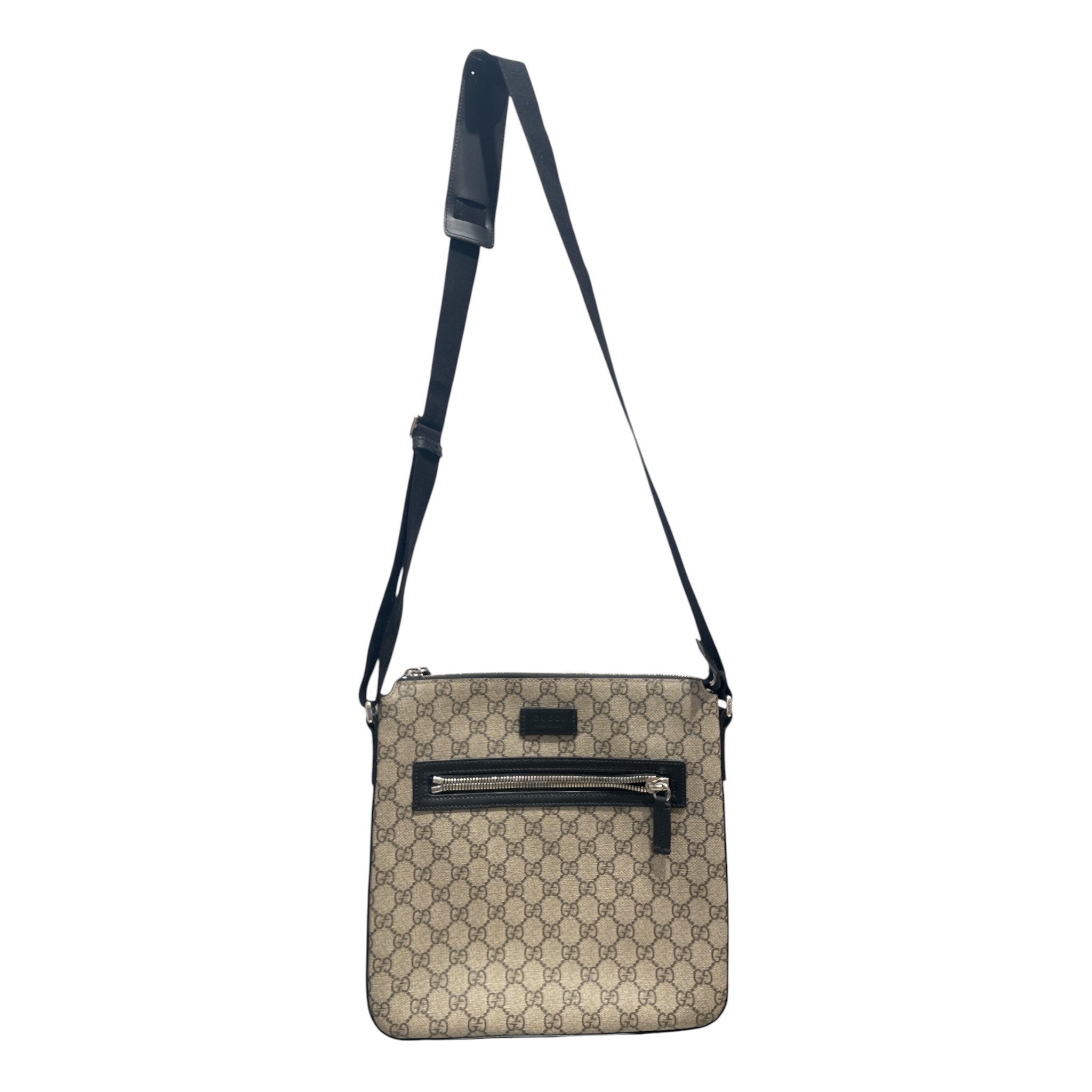 GUCCI/Cross Body Bag/Monogram/KHK/GG Supreme Messenger Bag view 1