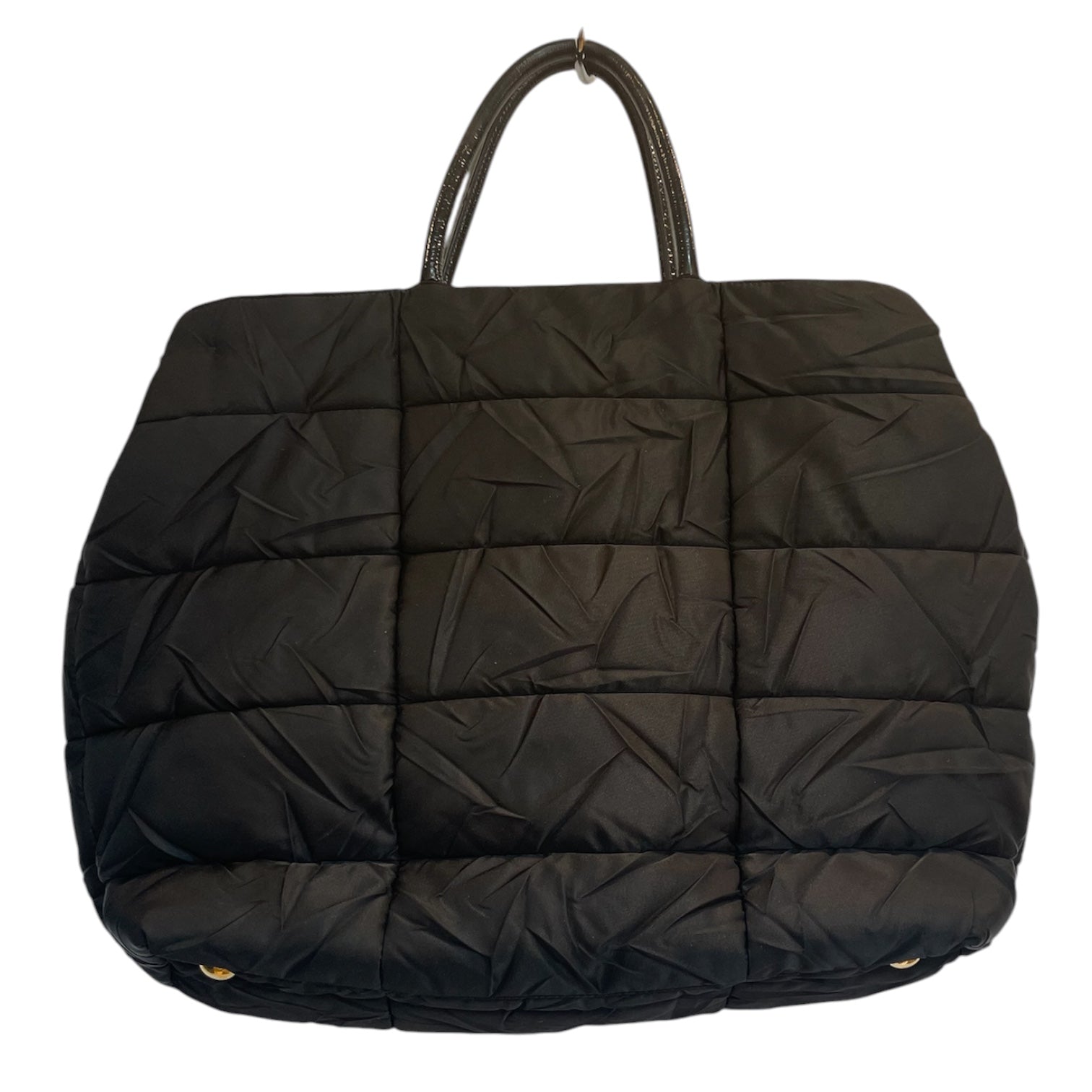 PRADA/Hand Bag/Nylon/BLK/black handbag view 2