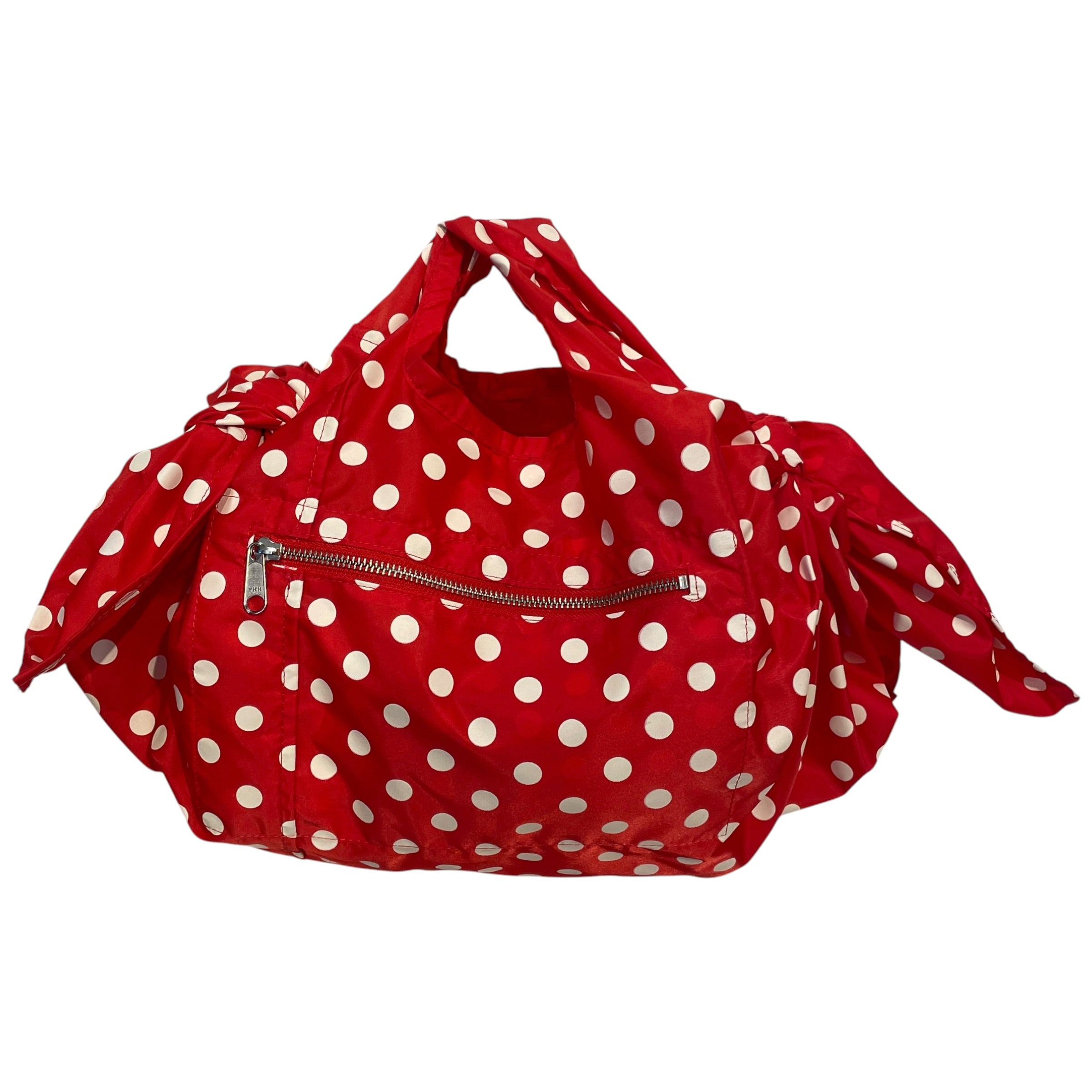 COMME des GARCONS/Hand Bag/Polka dot/Nylon/RED/CANDY WRAPPER view 1