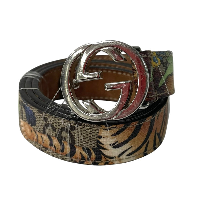 GUCCI/Belt/GG SUPREME/TIGER/All Over Print/Leather/BRW/258395