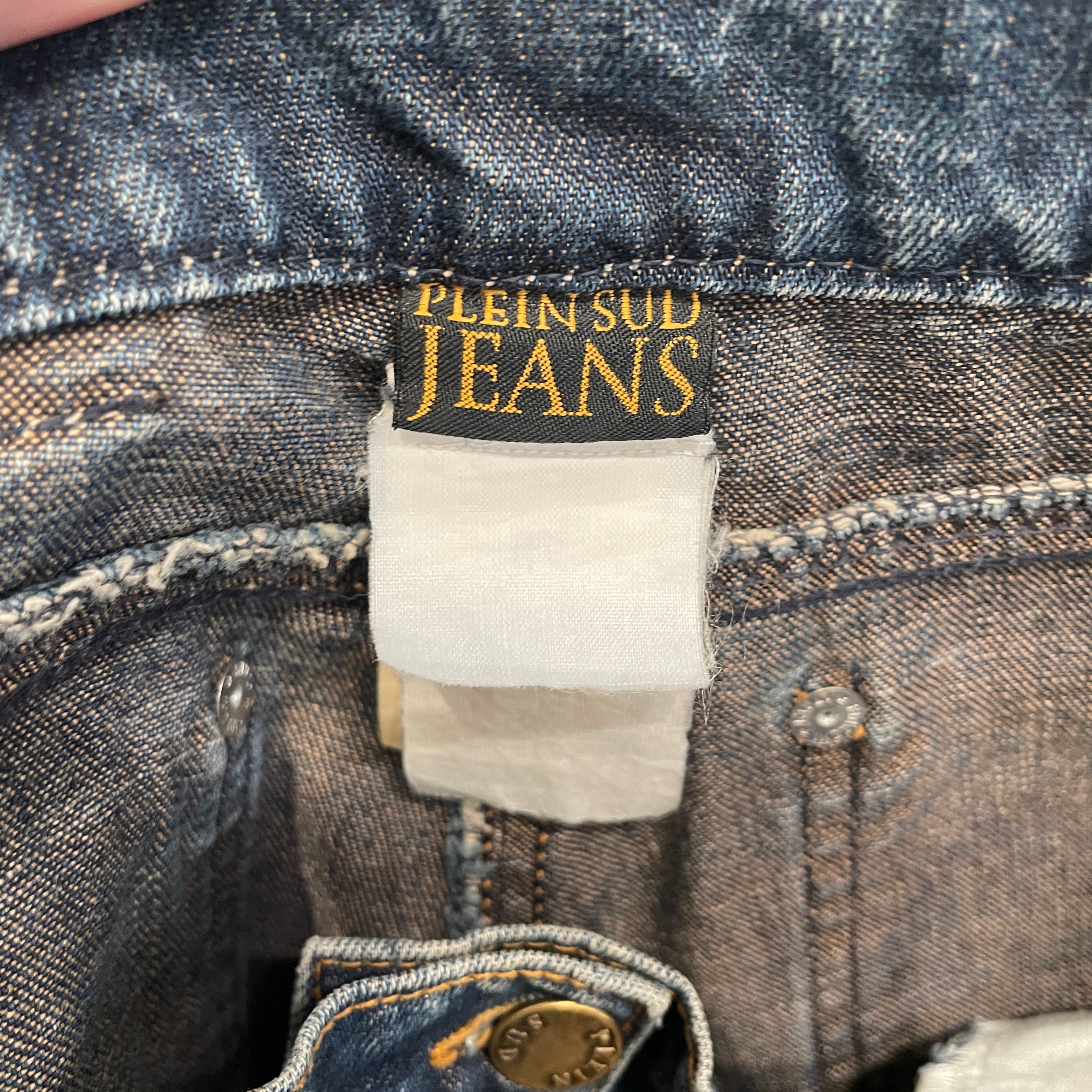 PLEIN SUD/Bottoms/Denim/NVY/RIPPED/FLARE view 3