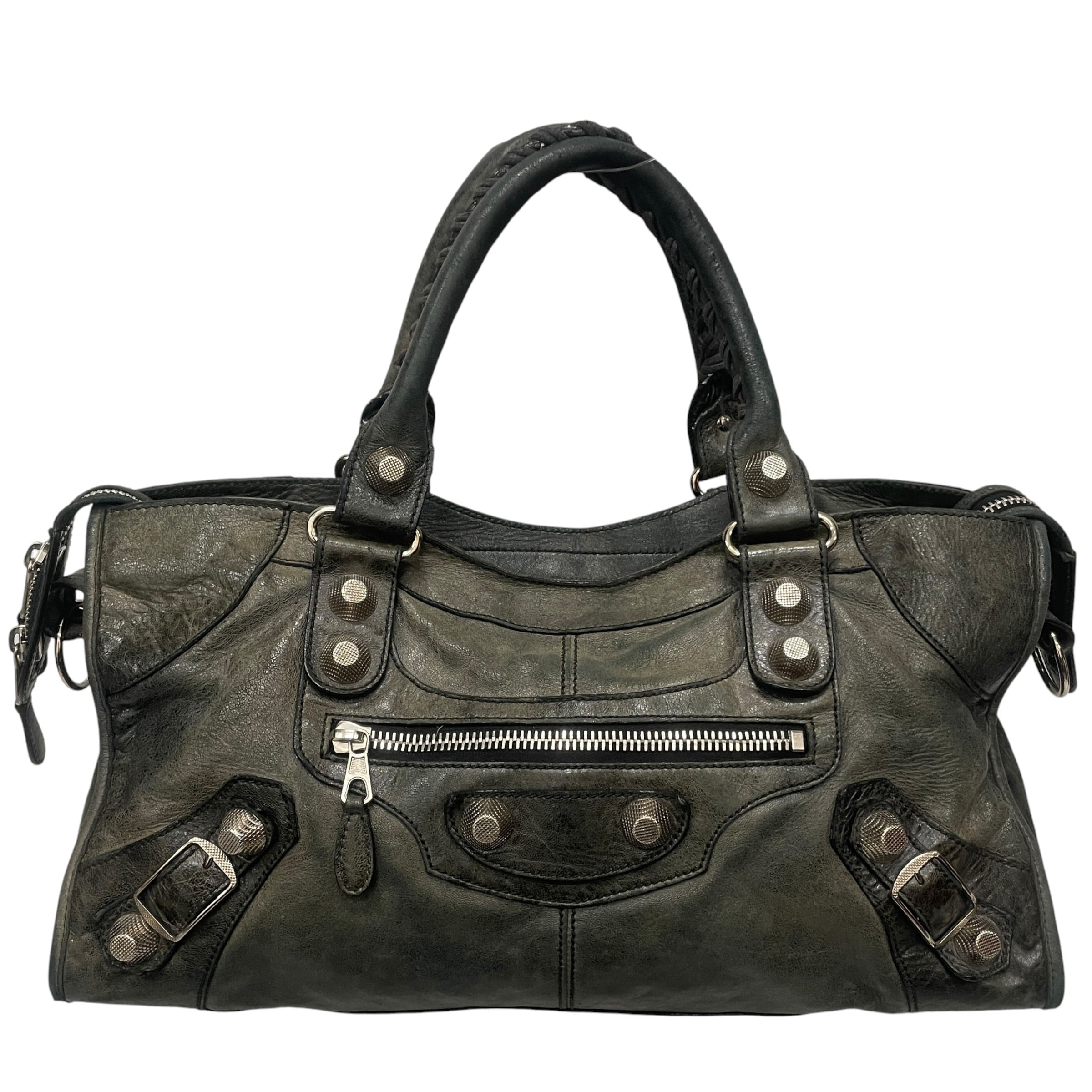 BALENCIAGA/Hand Bag/Lambskin/BLK/CITY BAG/MOTORCYCLE/LAMBSKIN view 1