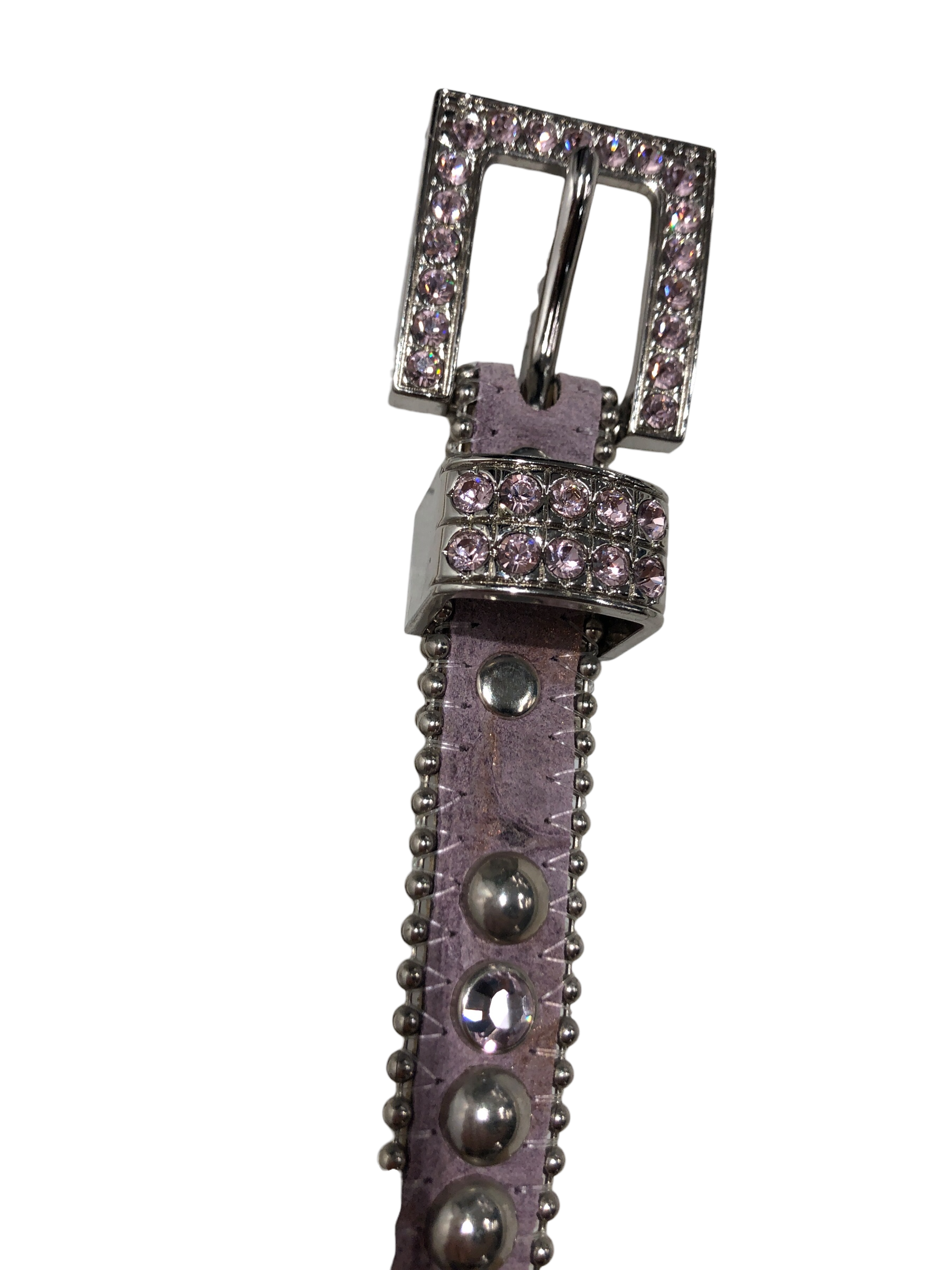 b.b.simon/Belt/Suede/PNK/studded/bedazzled thin view 4