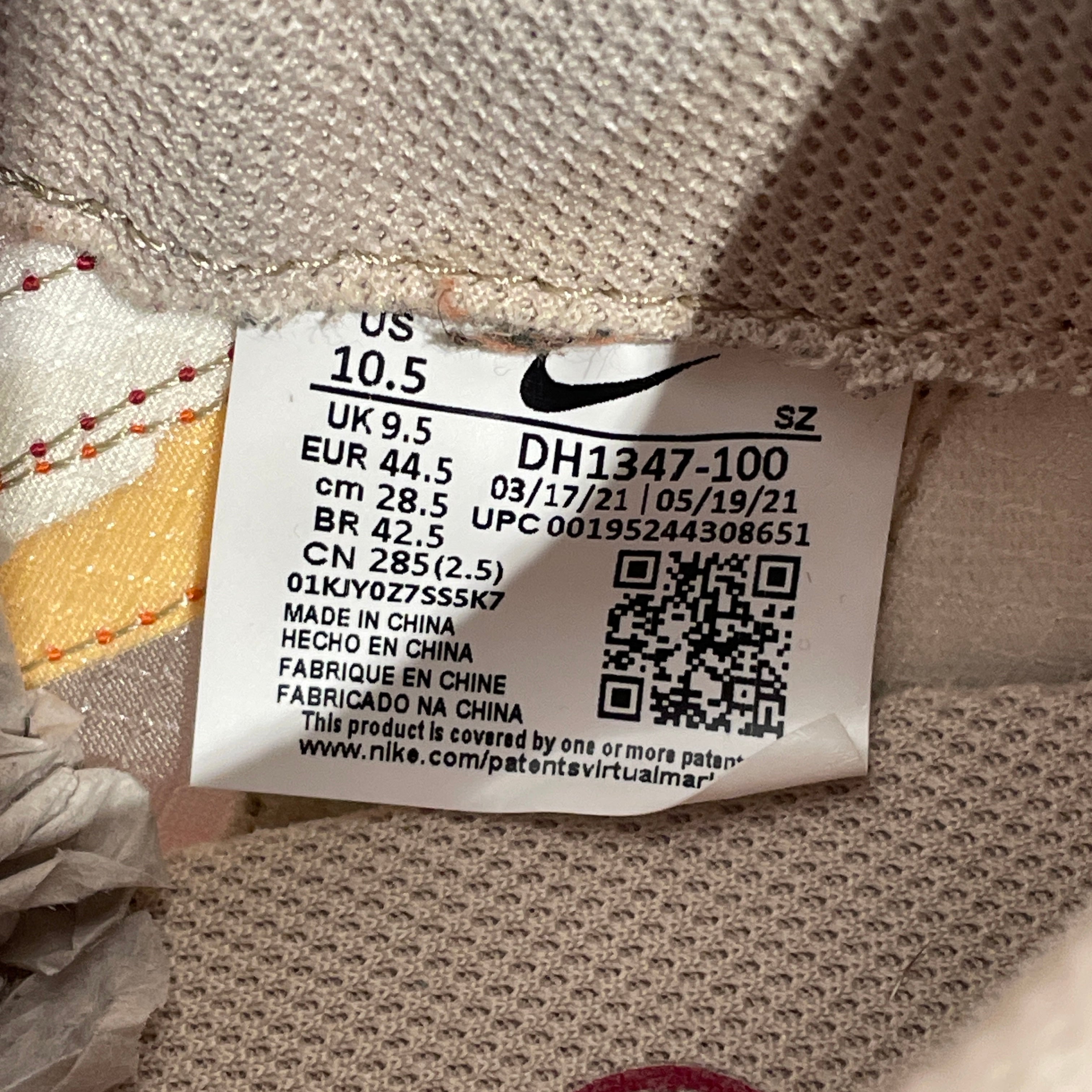NIKE/LD WAFFLE/Low-Sneakers/US 10.5/Cotton/CRM/DH1347-100 view 3