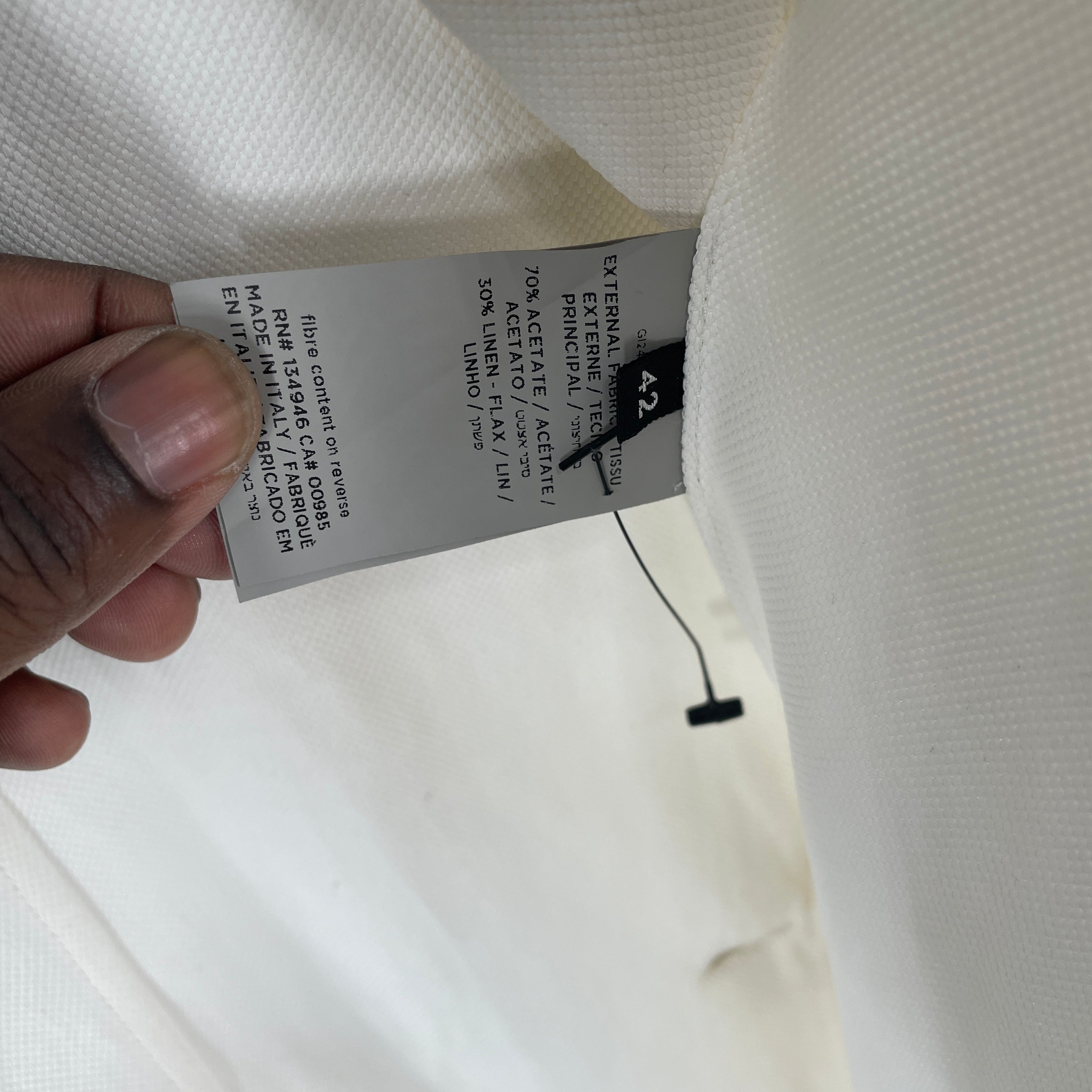 TOM FORD/Jacket/42/WHT/ACETATE SINGLE BUTTON view 4