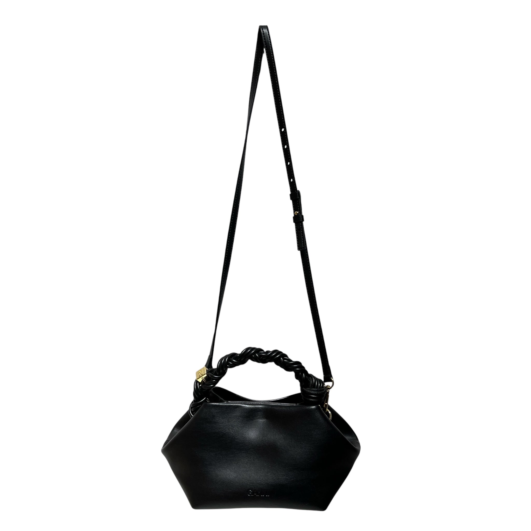 GANNI/Cross Body Bag/Leather/BLK/braided handle view 5