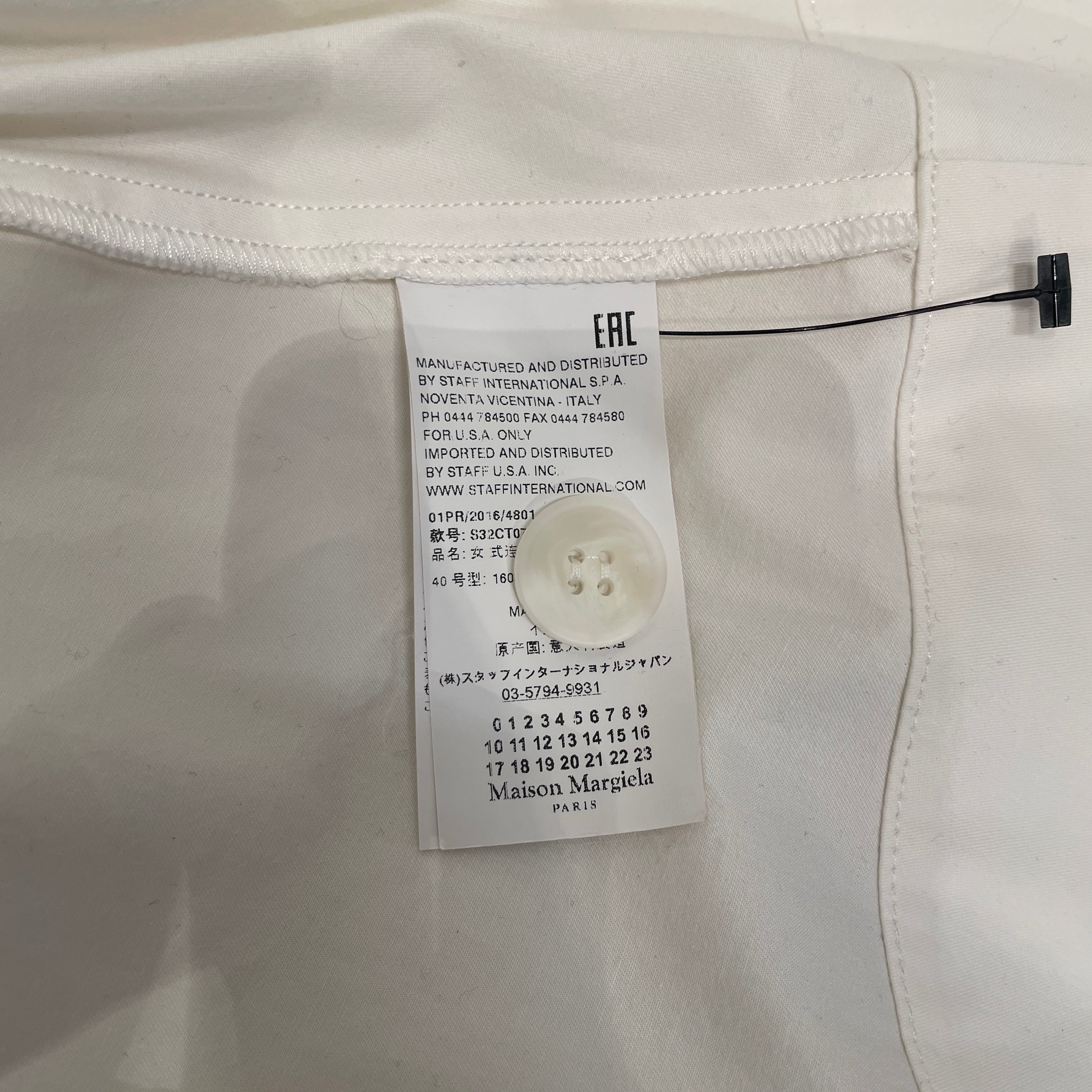 MM6/SL Dress/40/Cotton/WHT/TAILORED BELTED DRESS view 4