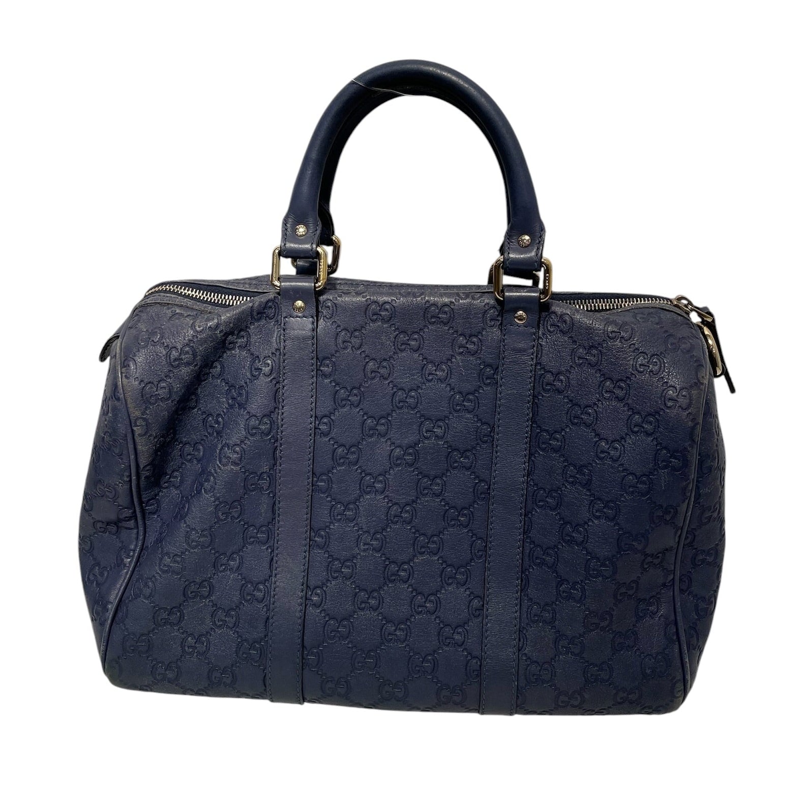GUCCI/Boston Bag/Leather/BLU/GG Blue Leather Boston Bag view 1