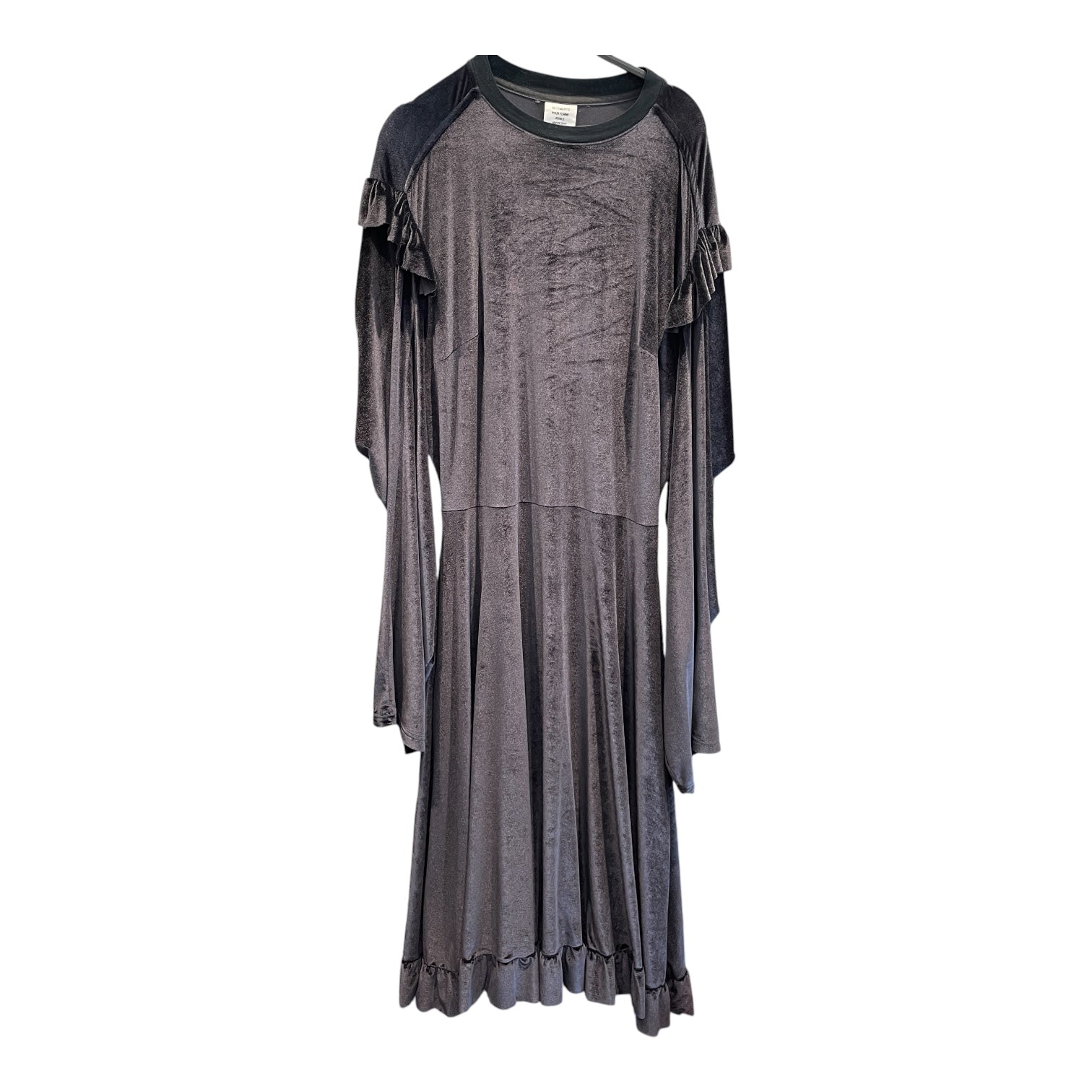 VETEMENTS/LS Dress/XS/Velour/BLK/GOTHIC view 1