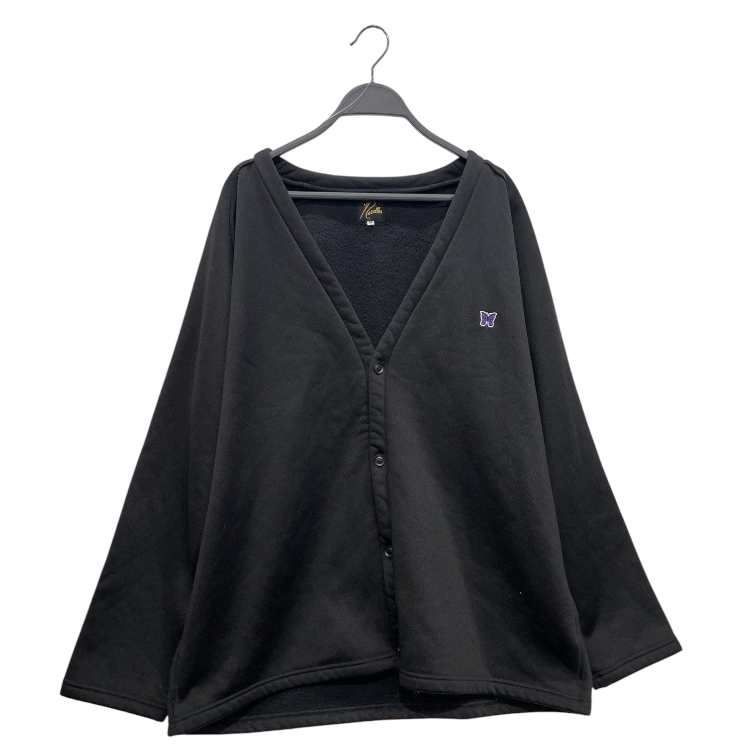 Needles/Cardigan/XL/BLK/PURPLE BUTTERFLY view 1