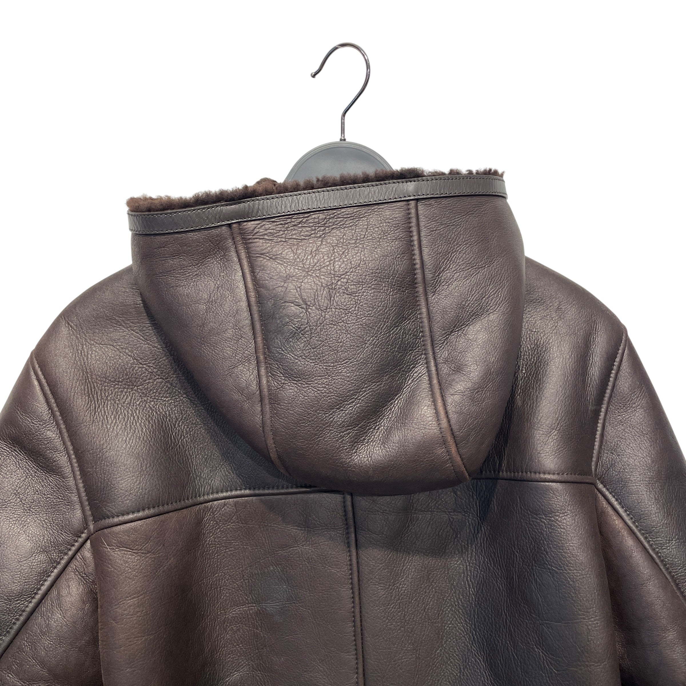MONCLER/Zip Up Hoodie/2/Cowhide/BRW/SHERPA LINED ZIPUP HOODIE view 7