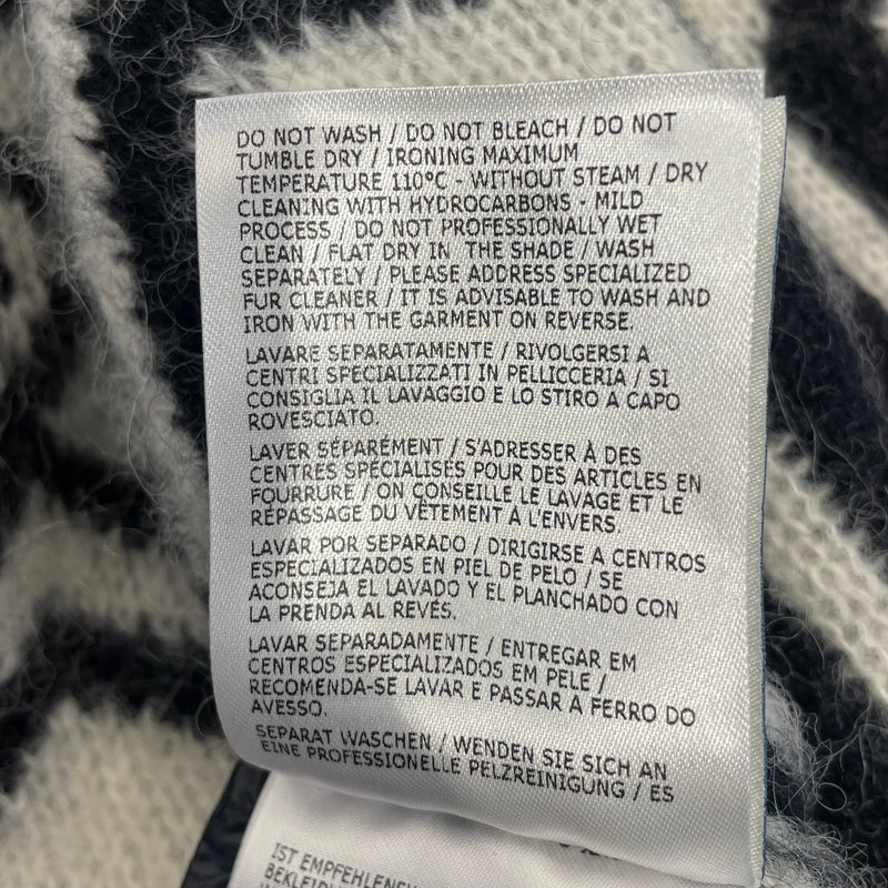 MONCLER/Coat/XXS/Wool/BLK/Animal Pattern/print wool cardigan 