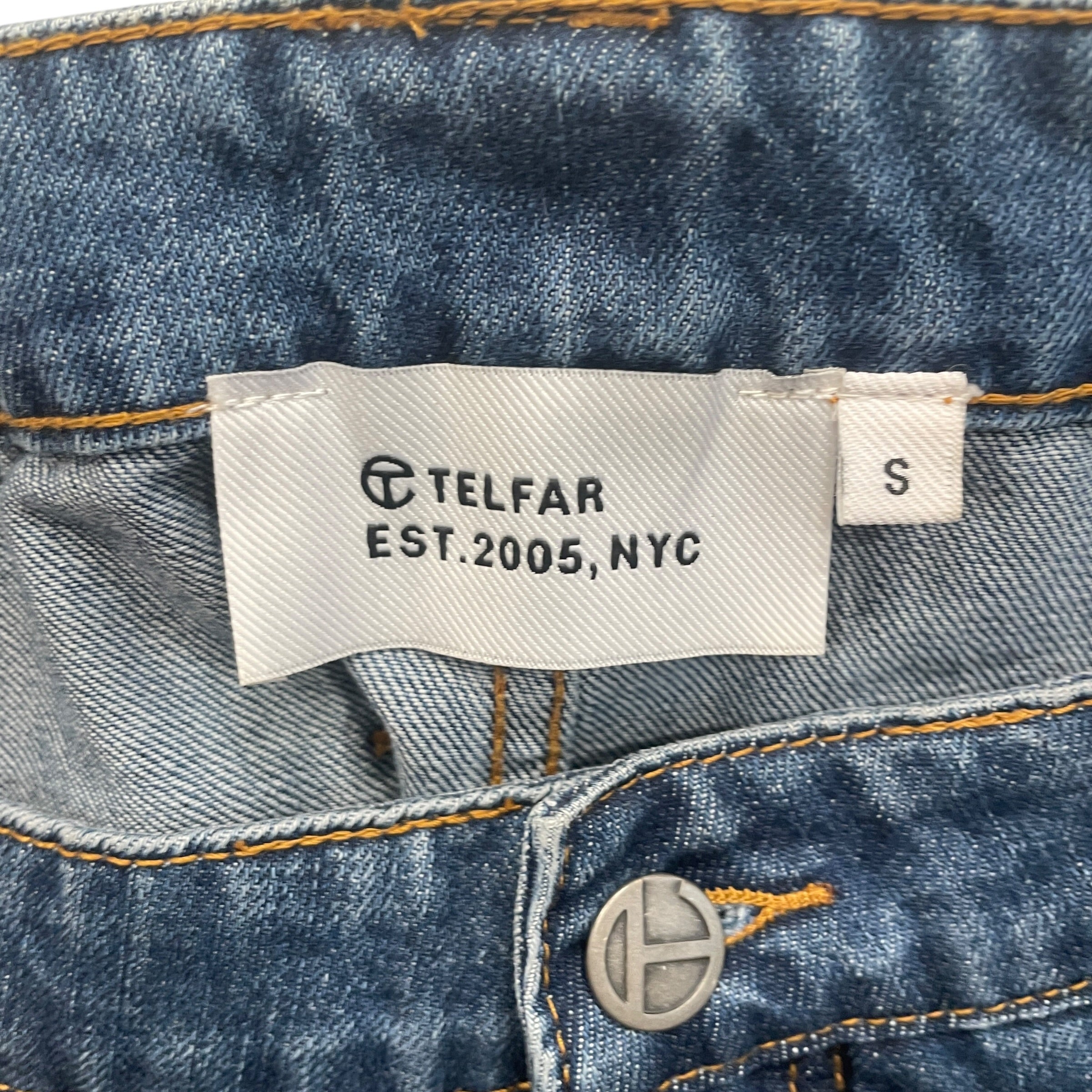 Telfar/Shorts/S/Denim/IDG/FRINGE SHORTS view 3