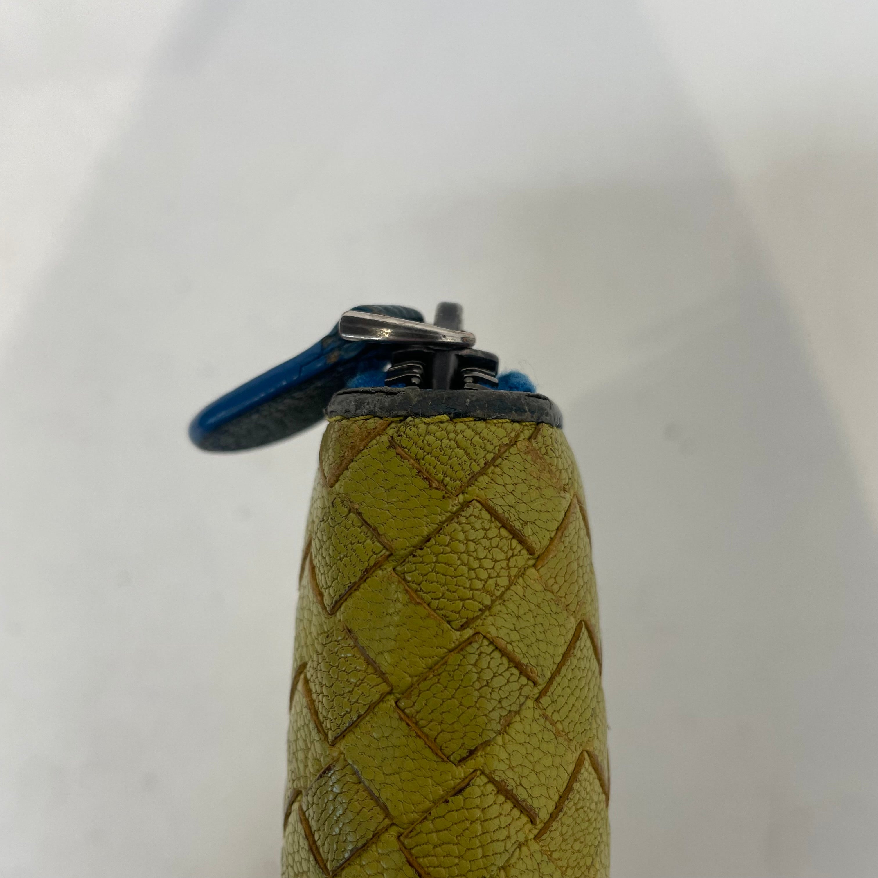 BOTTEGA VENETA/Long Wallet/Leather/GRN/Blue Interior view 10