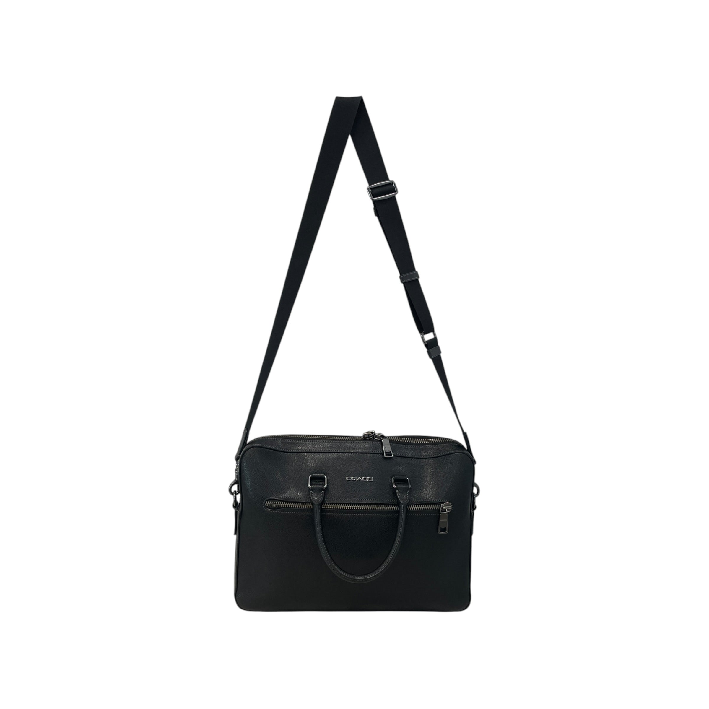 COACH/Briefcase/Leather/BLK/Ethan Slim Brief view 1