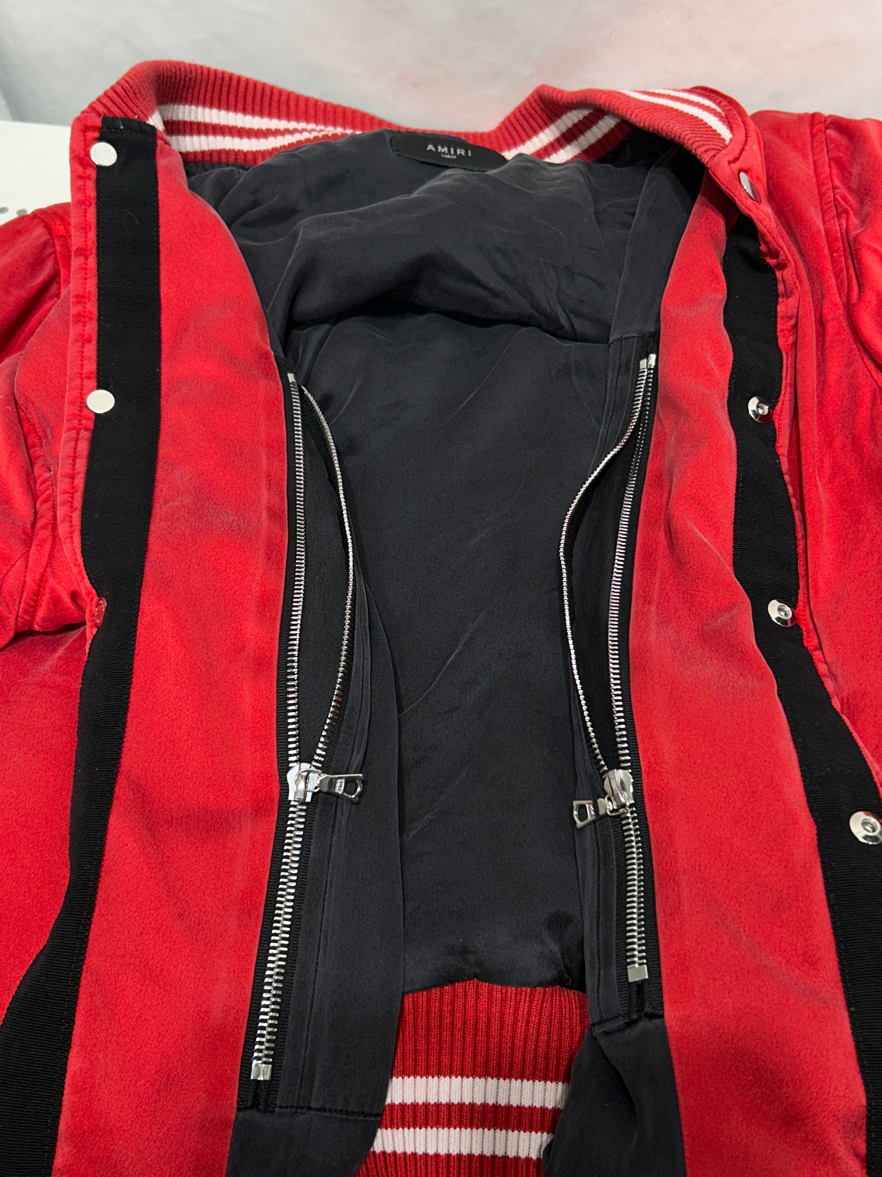 AMIRI/Jacket/L/Silk/RED/Stripe/Red Bomber Jacket view 7