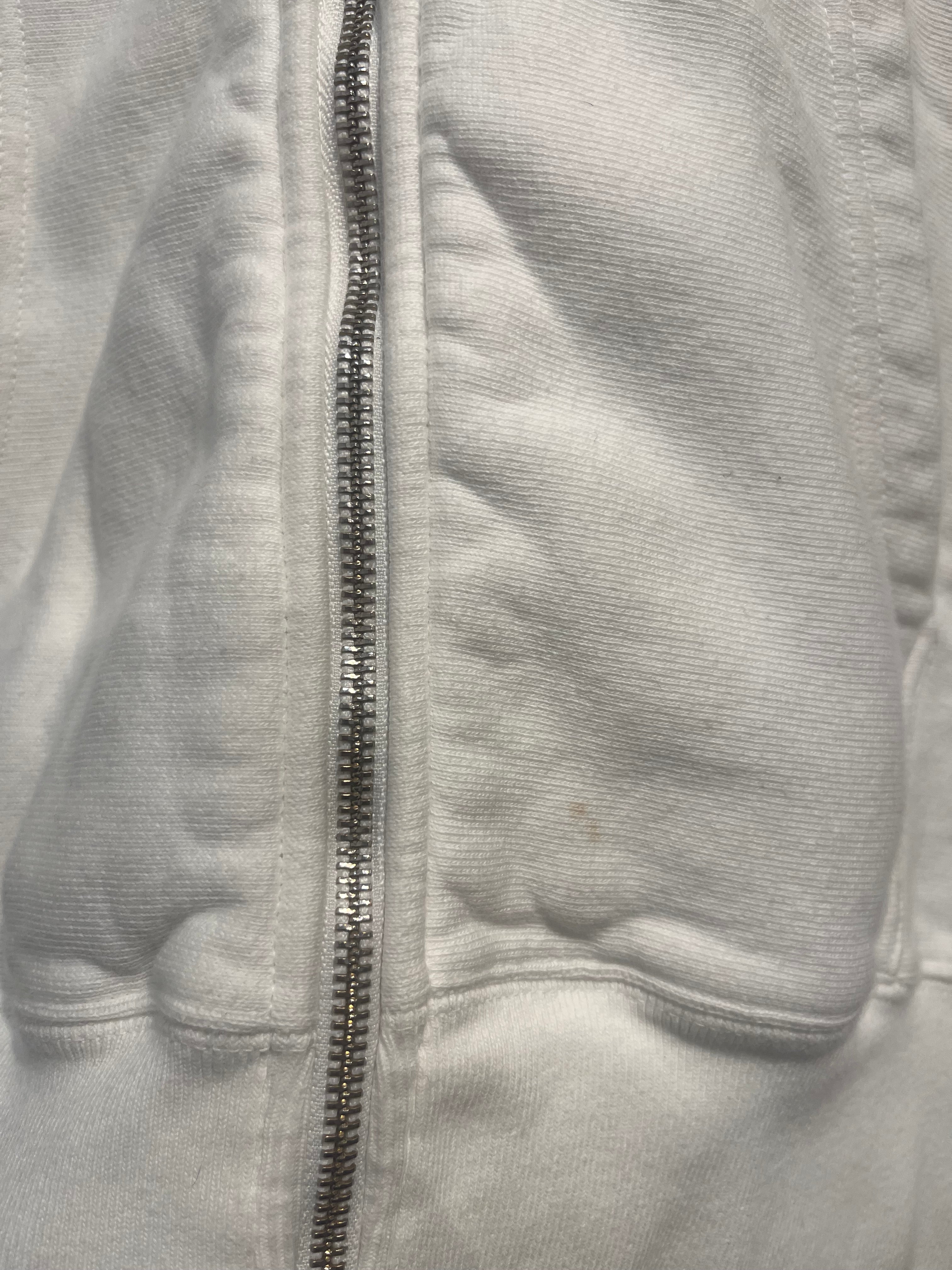 STUSSY/Zip Up Hoodie/M/Cotton/WHT/dice logo view 5