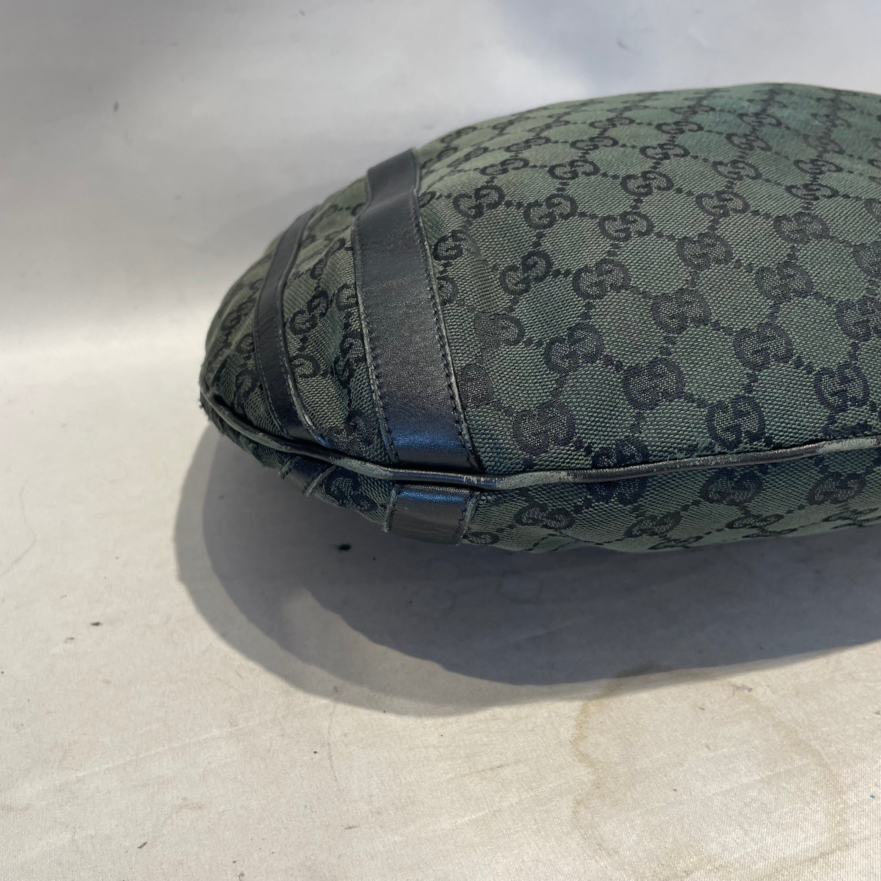 GUCCI/Tote Bag/Monogram/Cotton/GRN/Canvas Abrey Hobo view 7