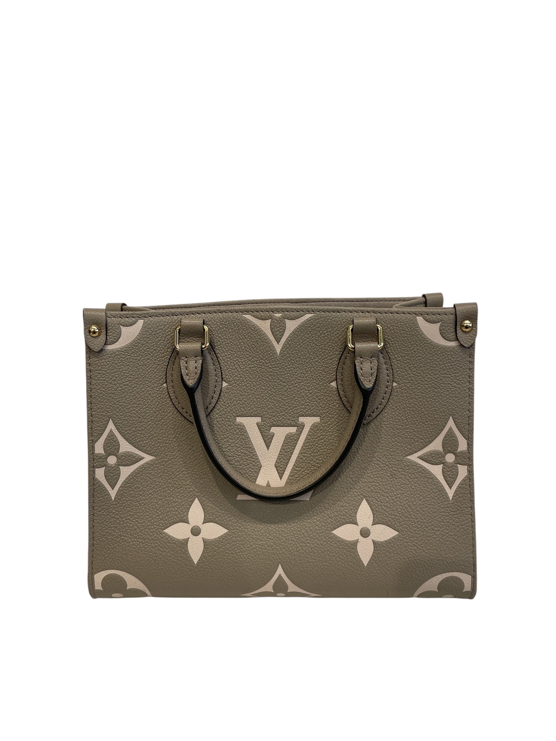 LOUIS VUITTON/Cross Body Bag/Monogram/Leather/GRY/LV OnTheGo PM Dove Gray Cream view 4