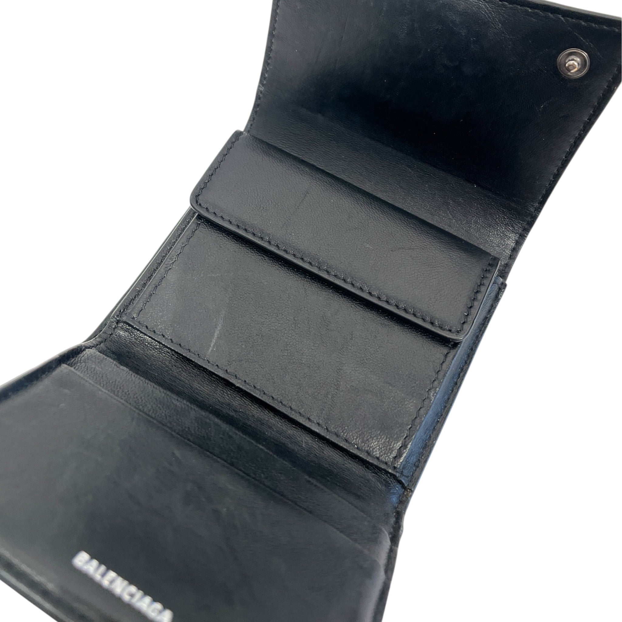 BALENCIAGA/Trifold Wallet/Leather/BLK/L's/63433 4 1000 hour glass view 4