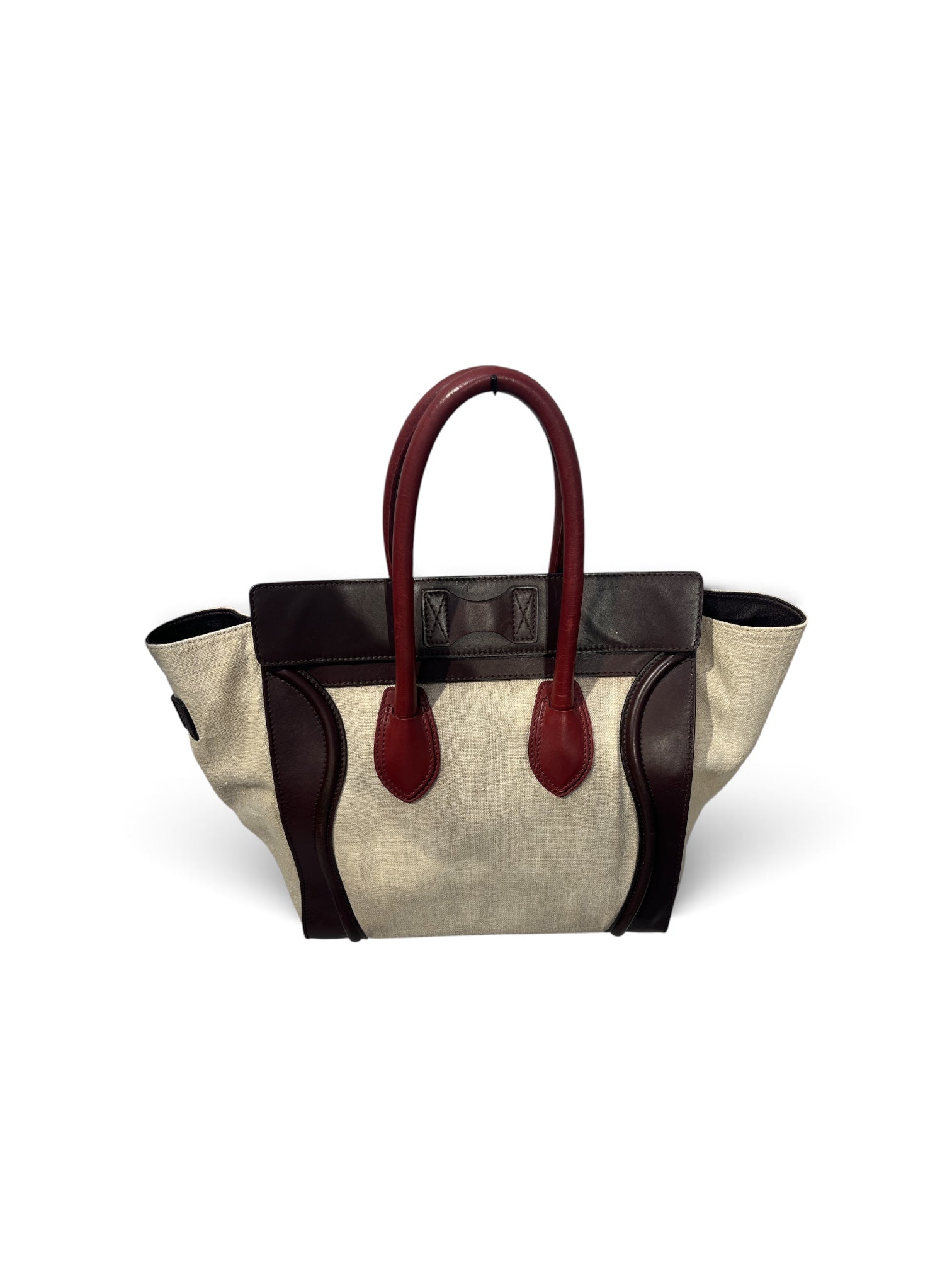 CELINE/Hand Bag/Cotton/BEG/Celine Mini Luggage Tote view 2