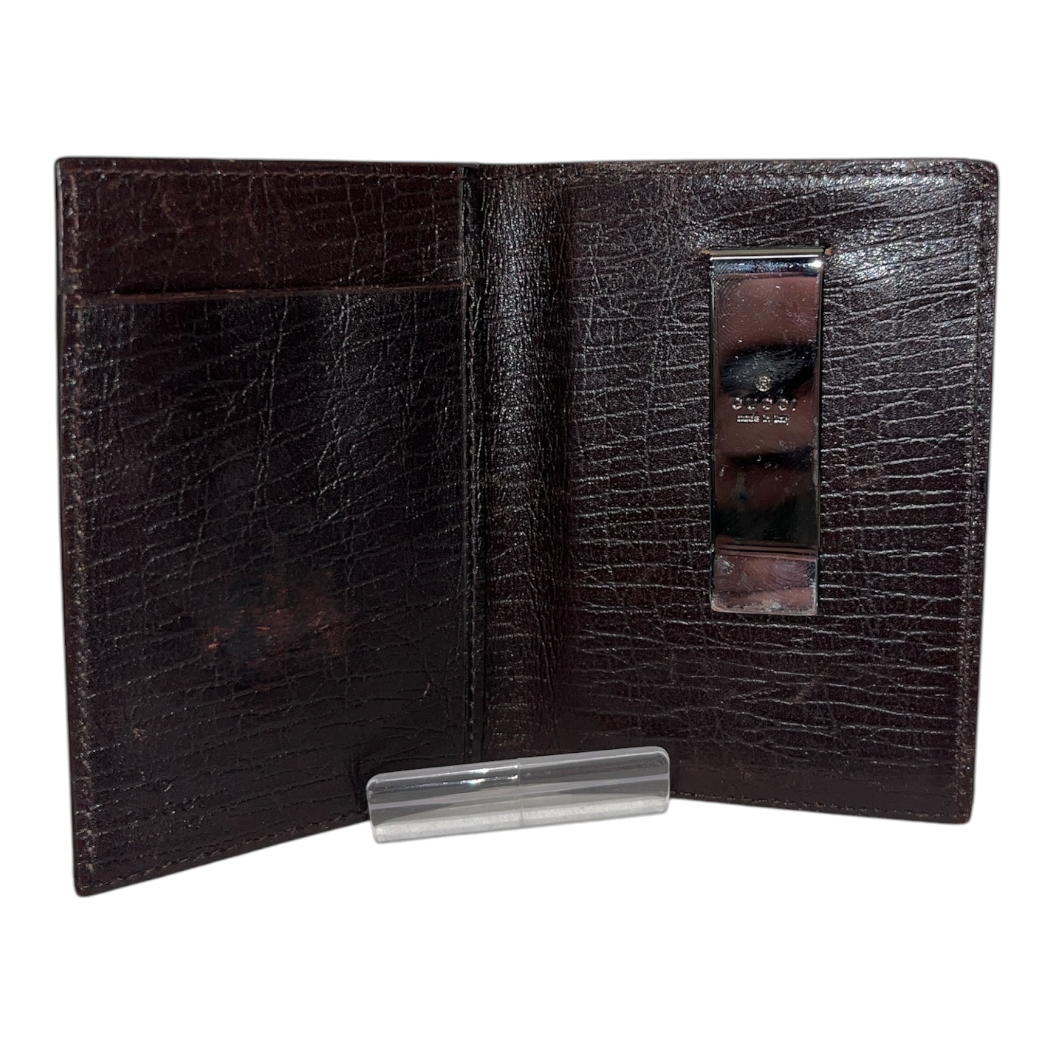 GUCCI/Wallet/Monogram/Leather/BRW/BIFOLD CARD HOLDER view 3