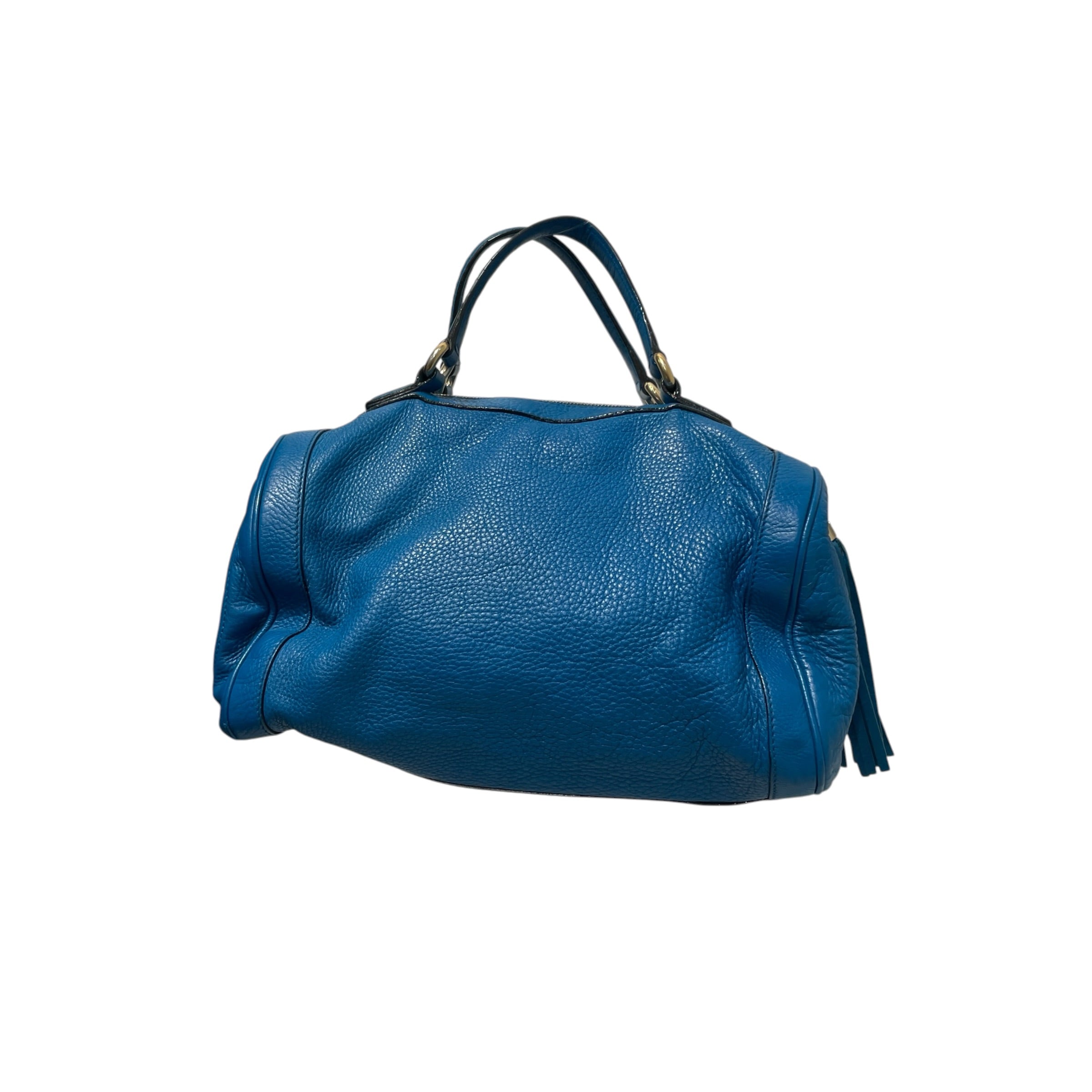 GUCCI/Hand Bag/Leather/BLU/Calfskin Medium Soho Boston view 3
