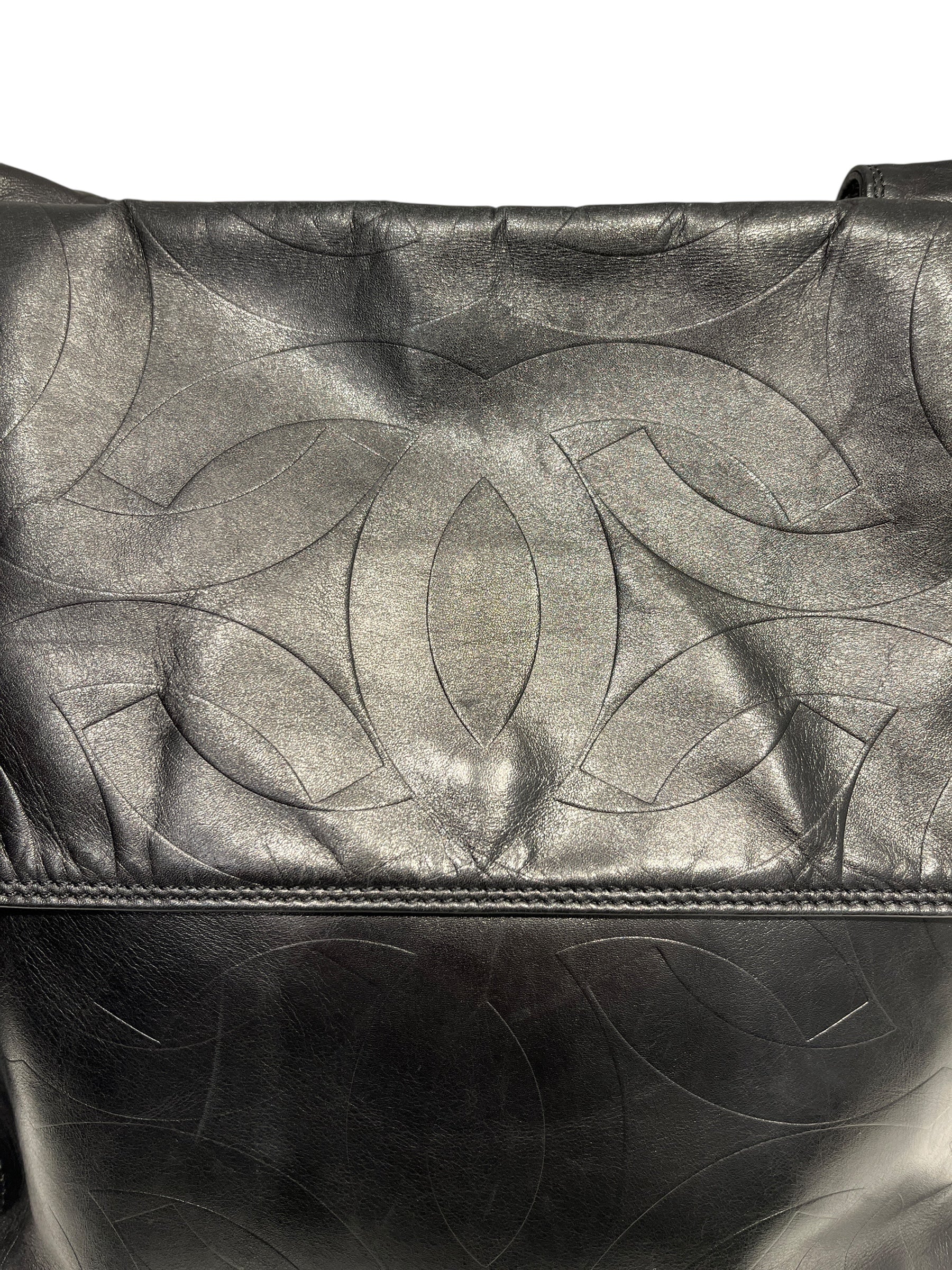 CHANEL/Bag/Lambskin/BLK/EMBOSSED SHOULDER BAG view 4