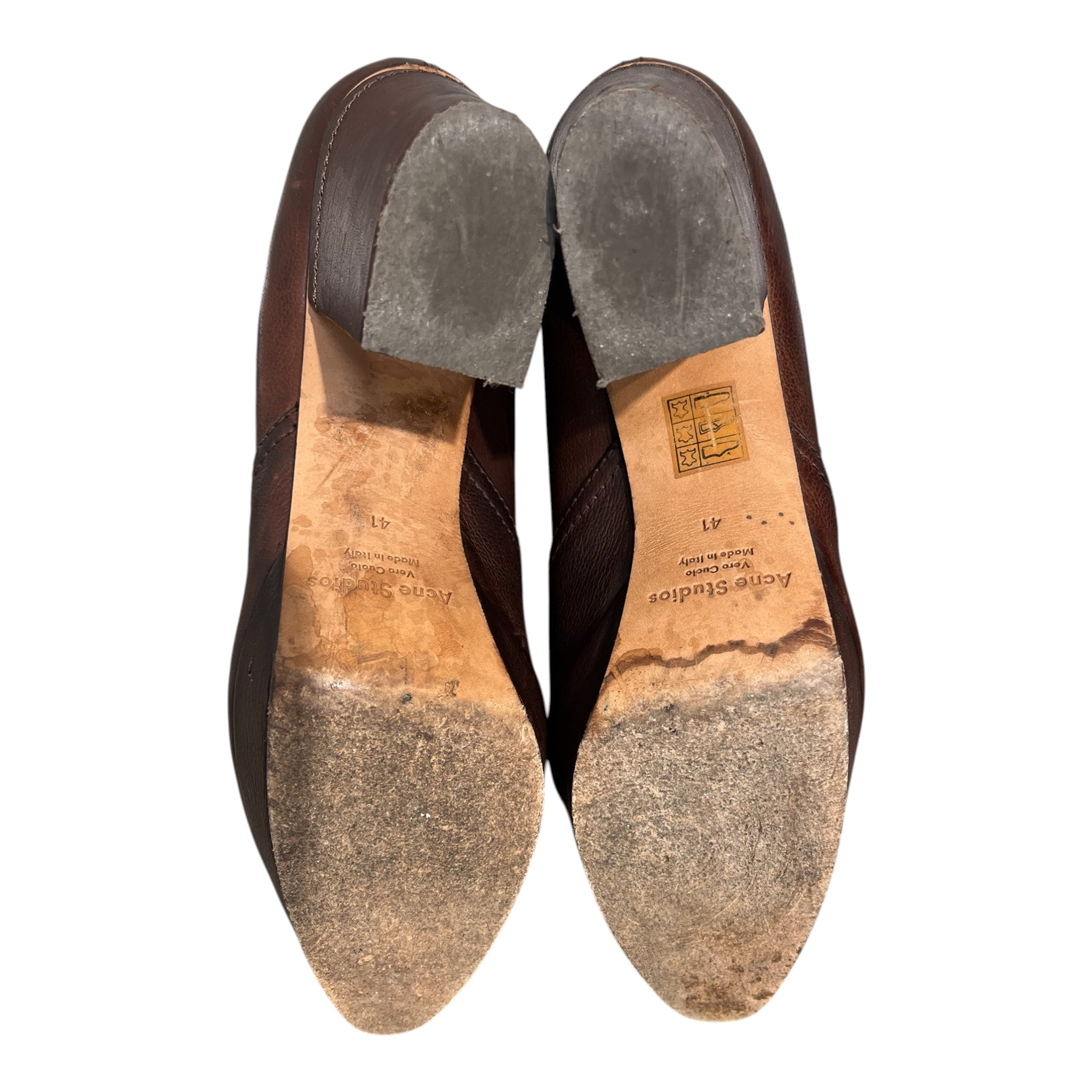 Acne Studios/Heels/EU 41/Leather/BRW/SIDE ZIP SNAP BUTTON view 9