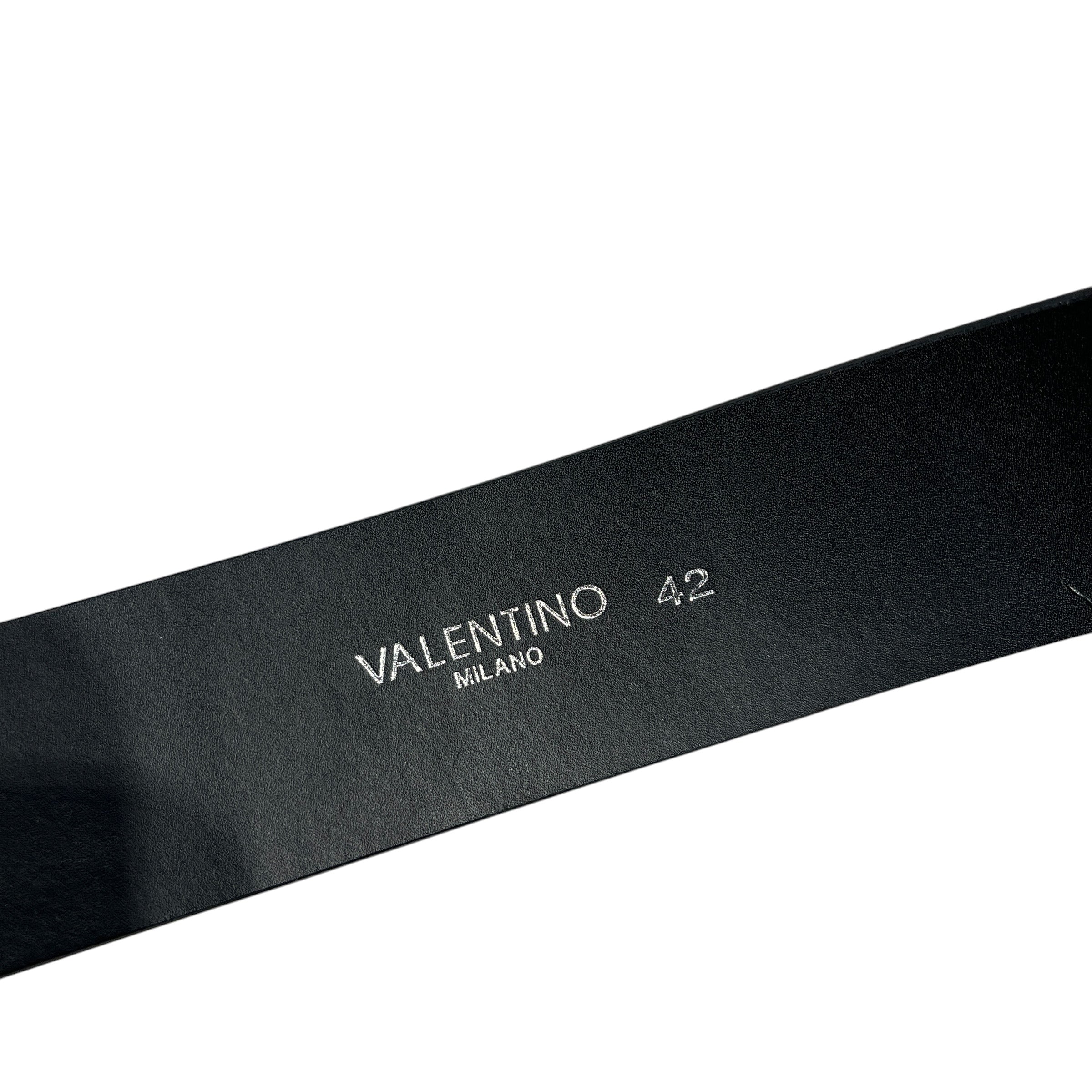 VALENTINO/Belt/Animal Pattern/Leather/BLK/M's/crocodile square buckle view 4