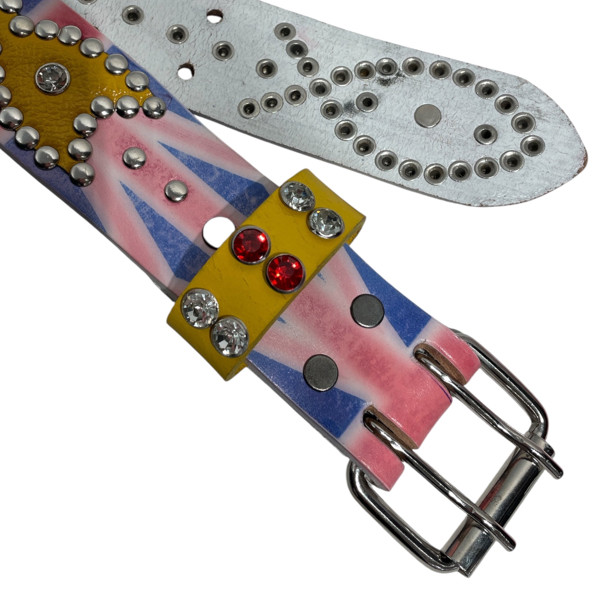 HotWLeather/Belt/All Over Print/Leather/MLT/British Flag view 2