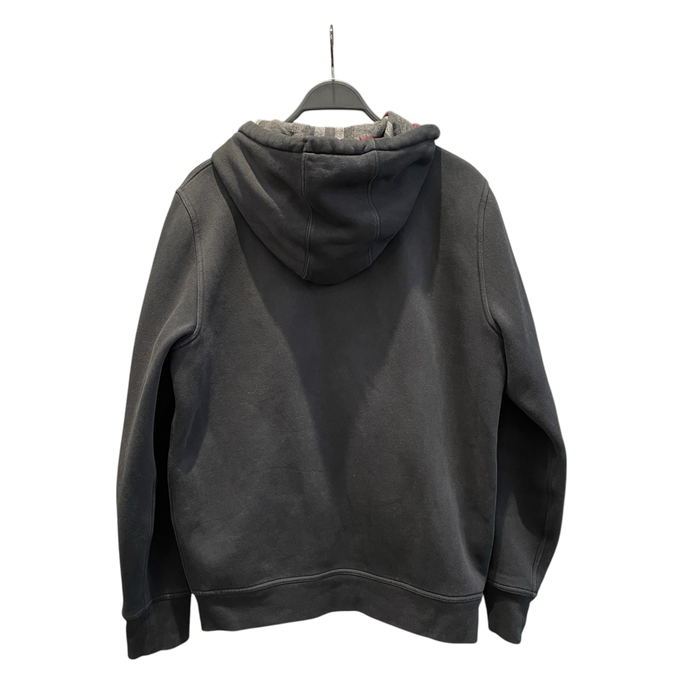 BURBERRY LONDON/Zip Up Hoodie/L/Cotton/BLK/EMBOSSED B view 2