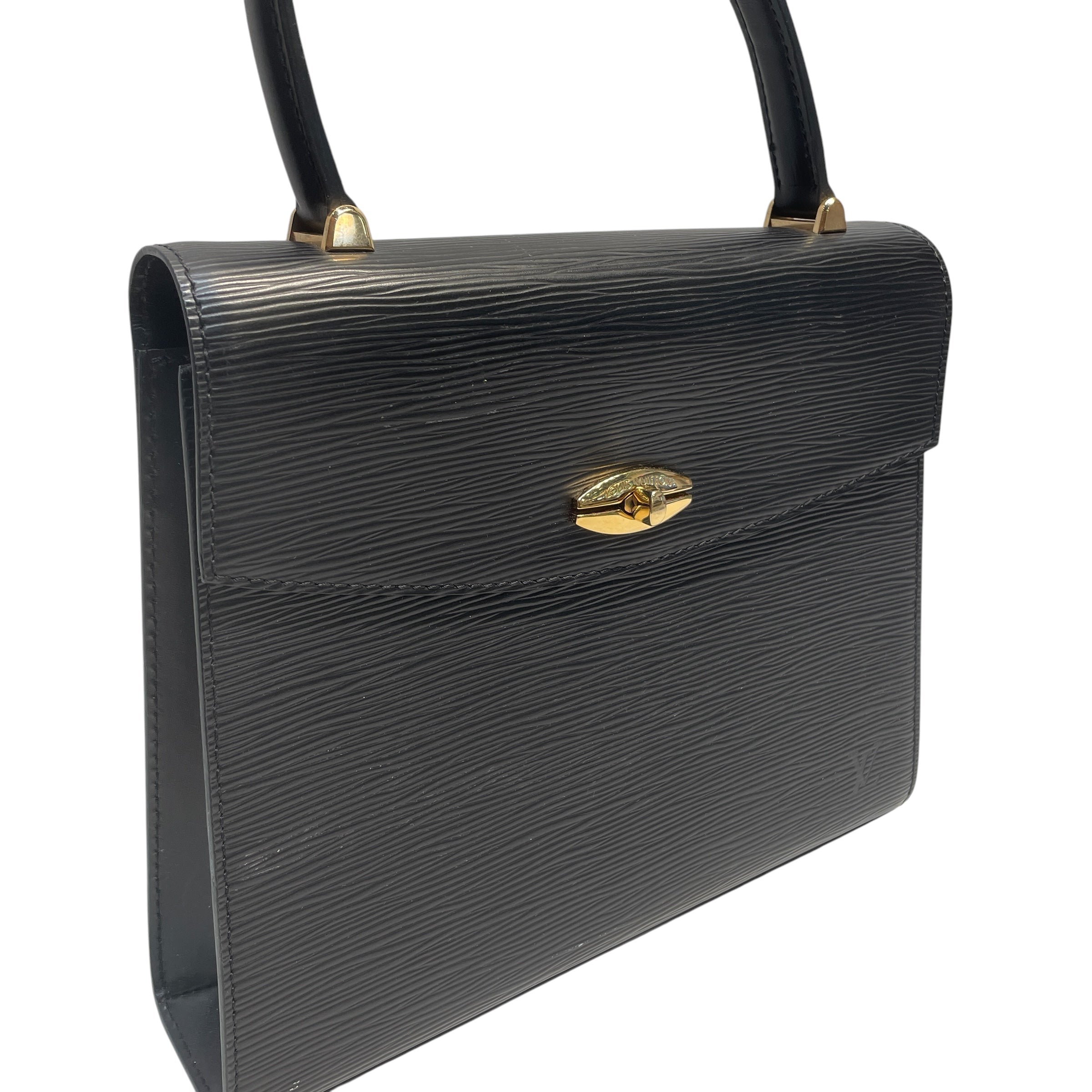 LOUIS VUITTON/Hand Bag/Leather/BLK/EPI MALESHERBES HANDBAG view 4