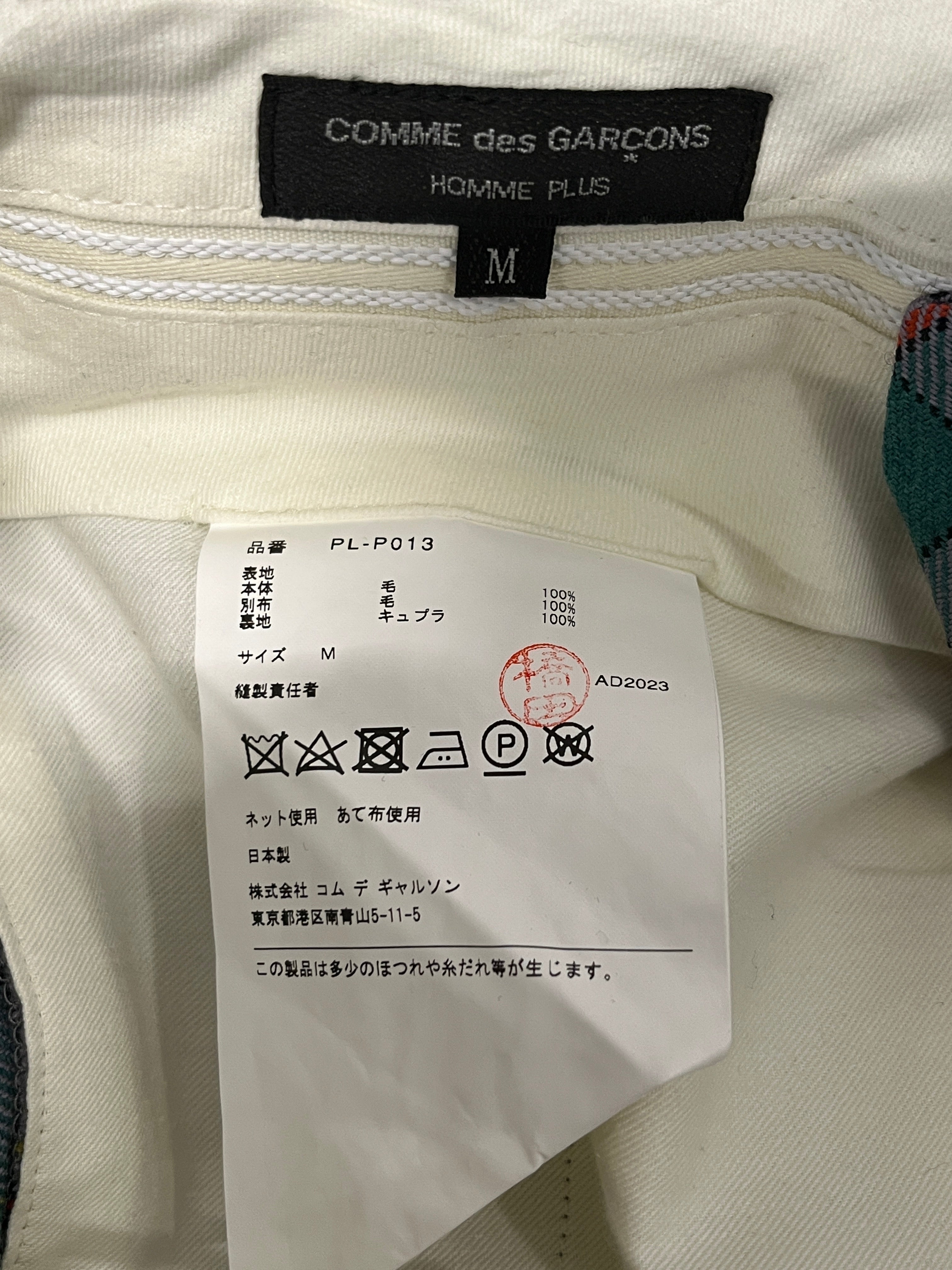 COMME des GARCONS HOMME PLUS/Straight Pants/M/Multicolor/Wool/Plaid/PL-P013 view 3