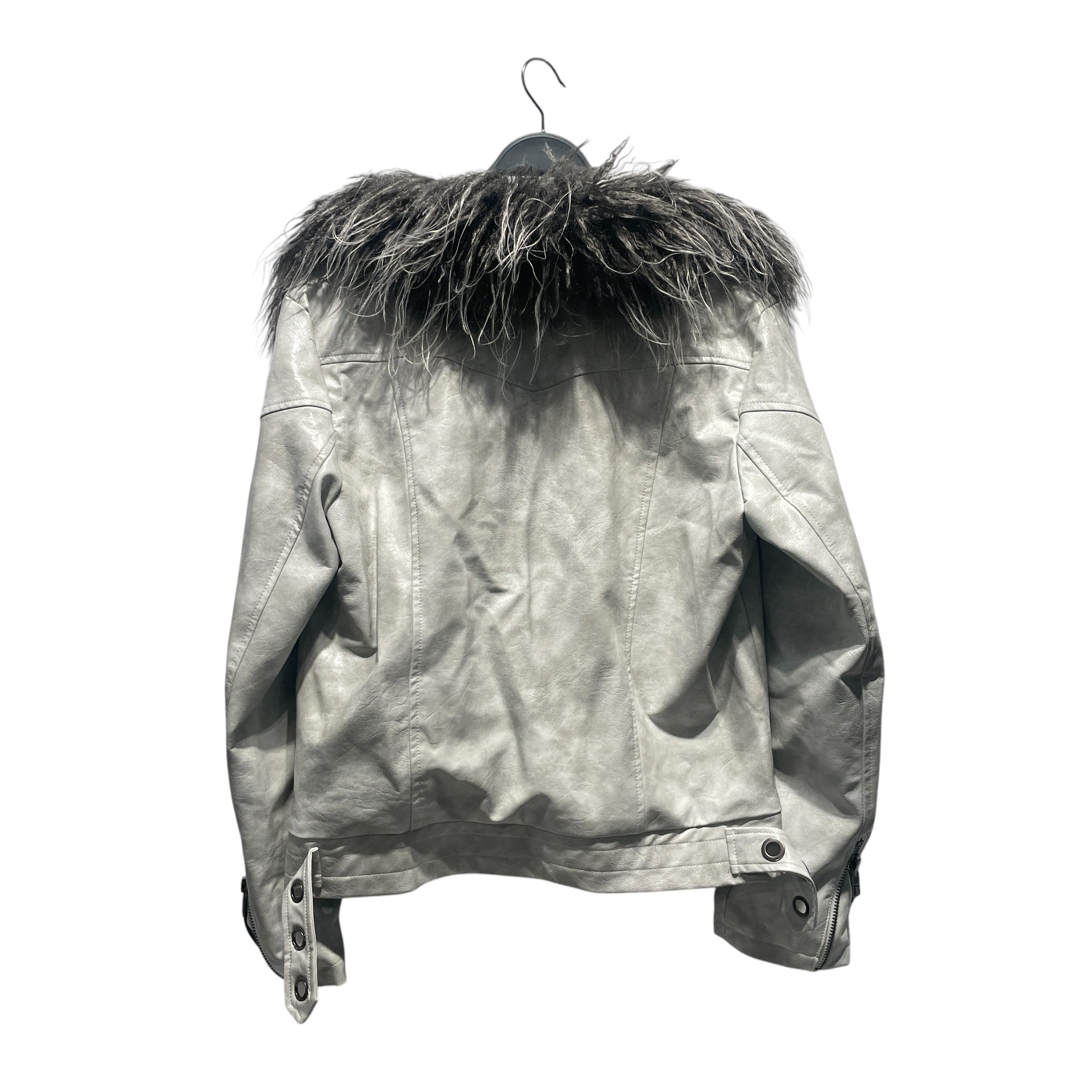 LIGHTINUS ONLINE/Jacket/L/Faux Leather/GRY/BLOODSTAINED BLADE COAT view 2