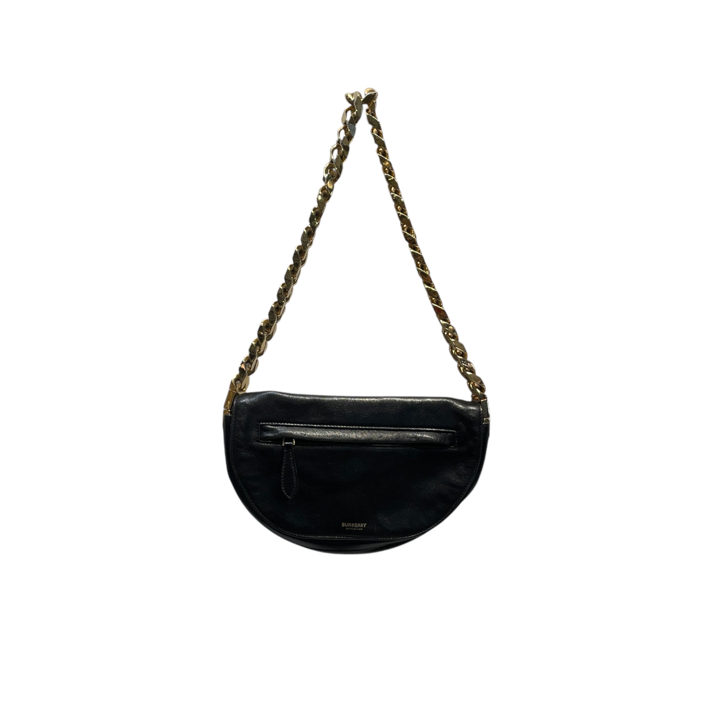 BURBERRY/Hand Bag/Leather/BLK/OLYMPIA view 1