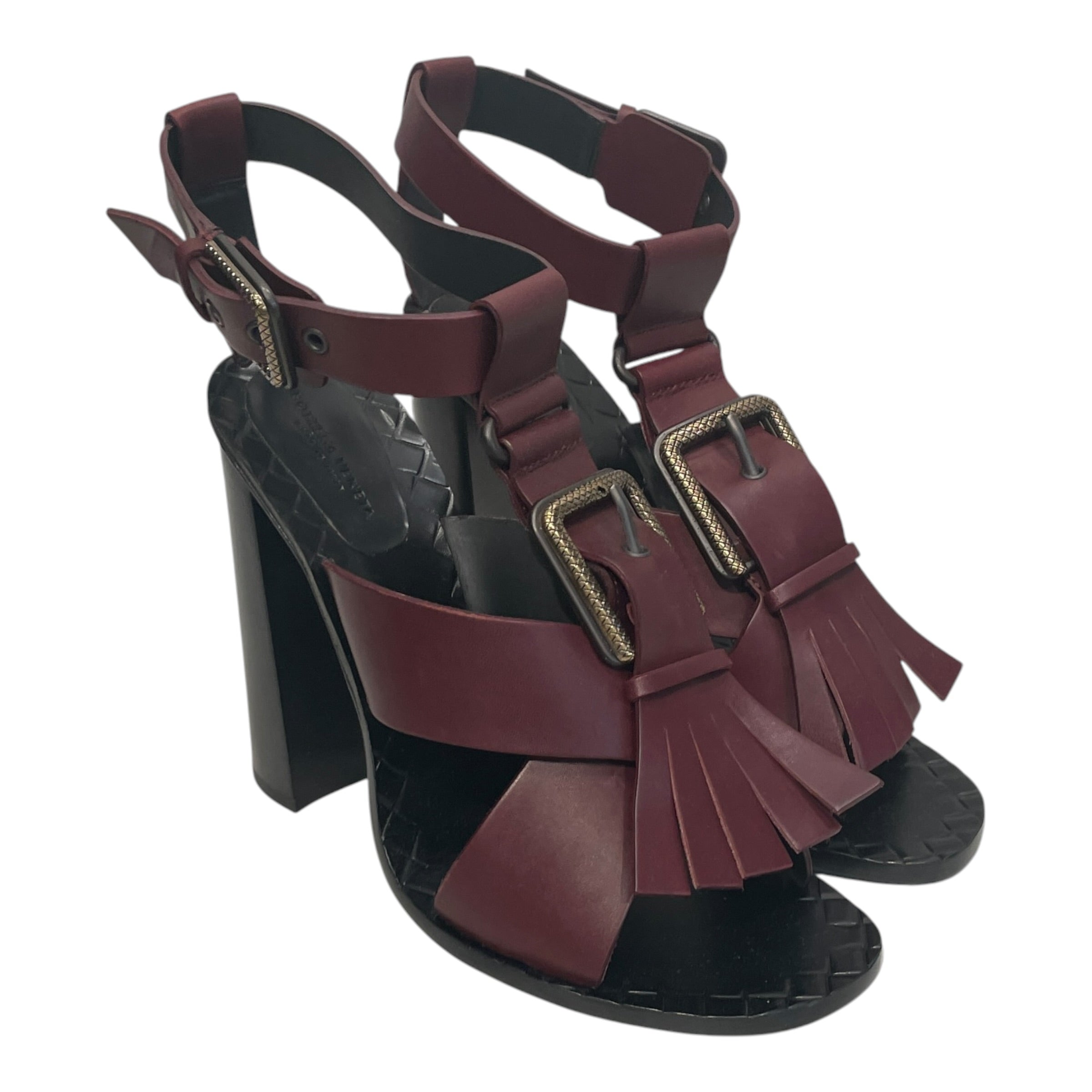 BOTTEGA VENETA/Heels/US 8.5/Leather/BRD/FRONT TASSEL view 1