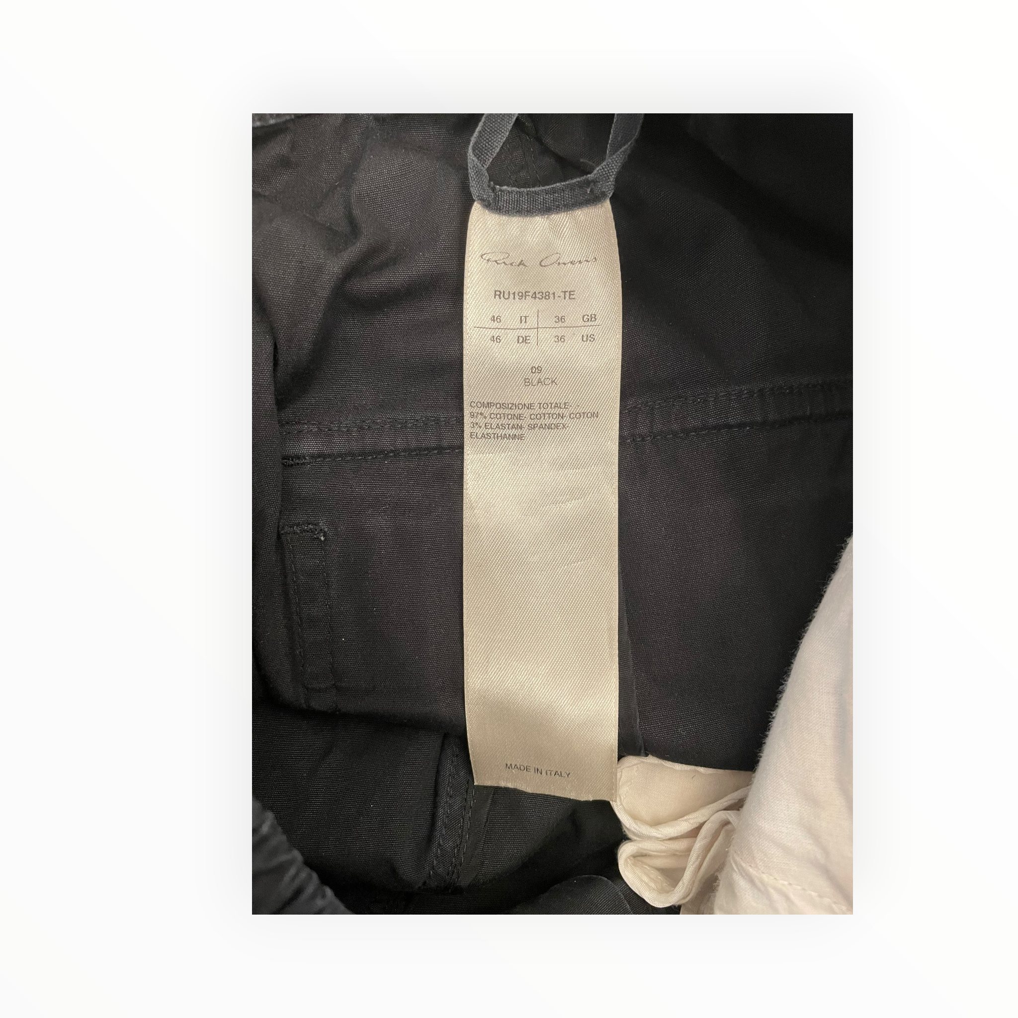 Rick Owens/Skinny Pants/36/Cotton/BLK/drop crotch pants view 4