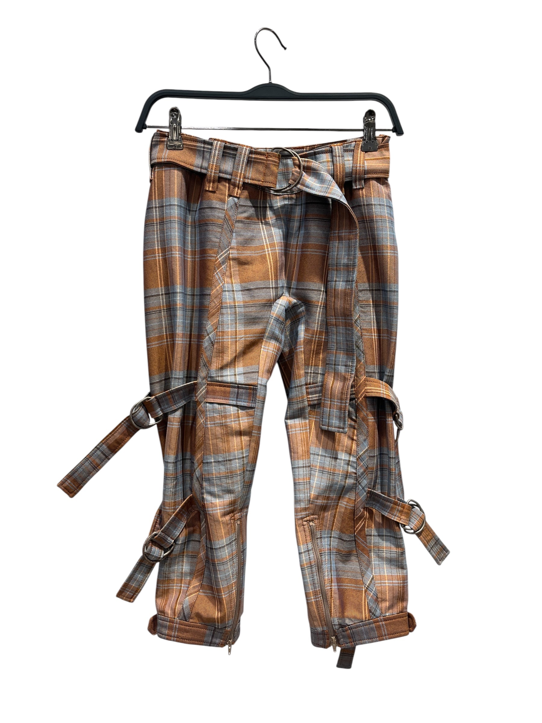 Acne Studios/Shorts/34/Plaid/Cotton/ORN/BLUE BUCKLE CAPRIS view 1