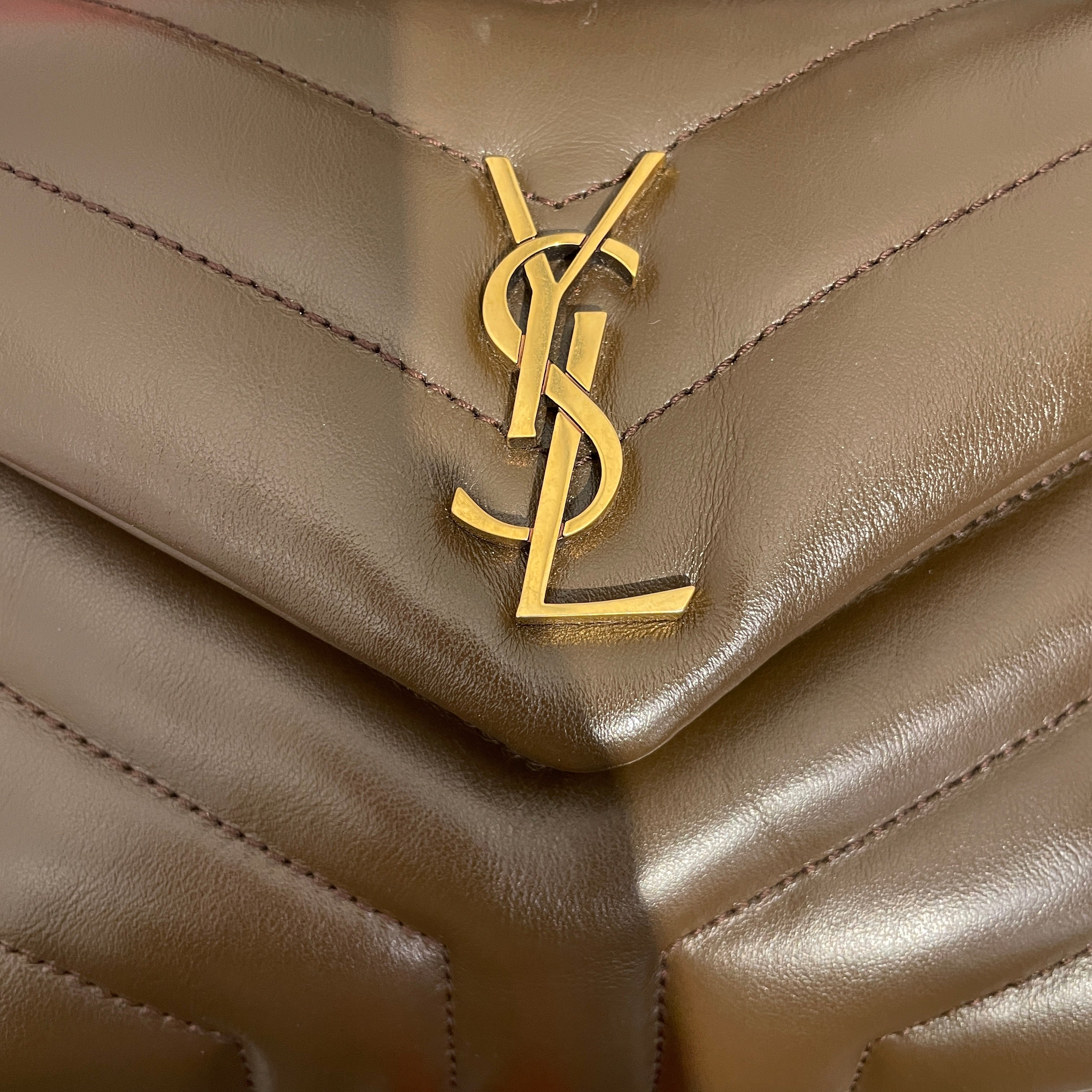 YVES SAINT LAURENT/Hand Bag/Leather/BRW/LOULOU QUILTED SHOLDER BAG view 8